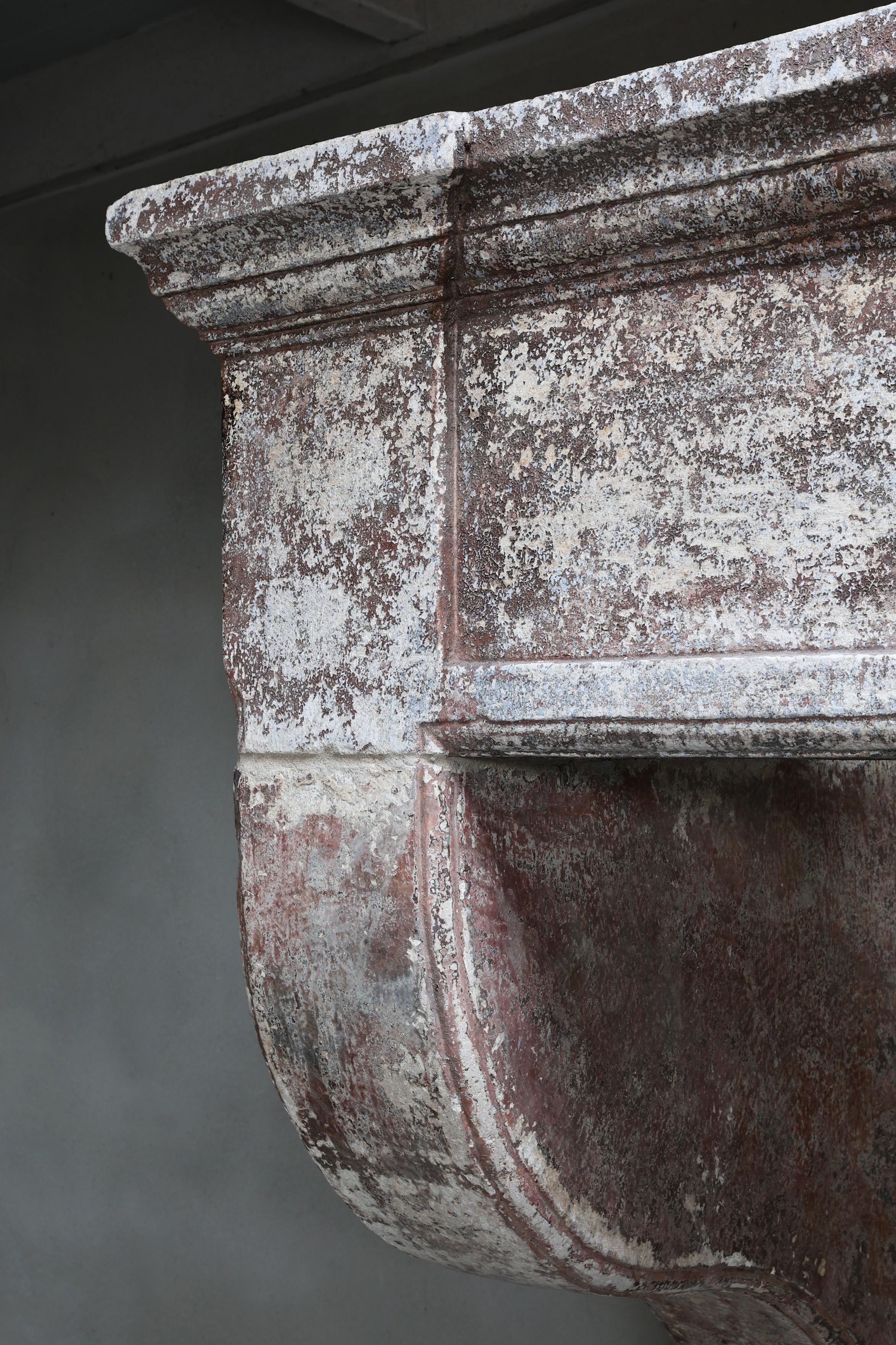 Antique Fireplace  18th Century  French Limestone 5