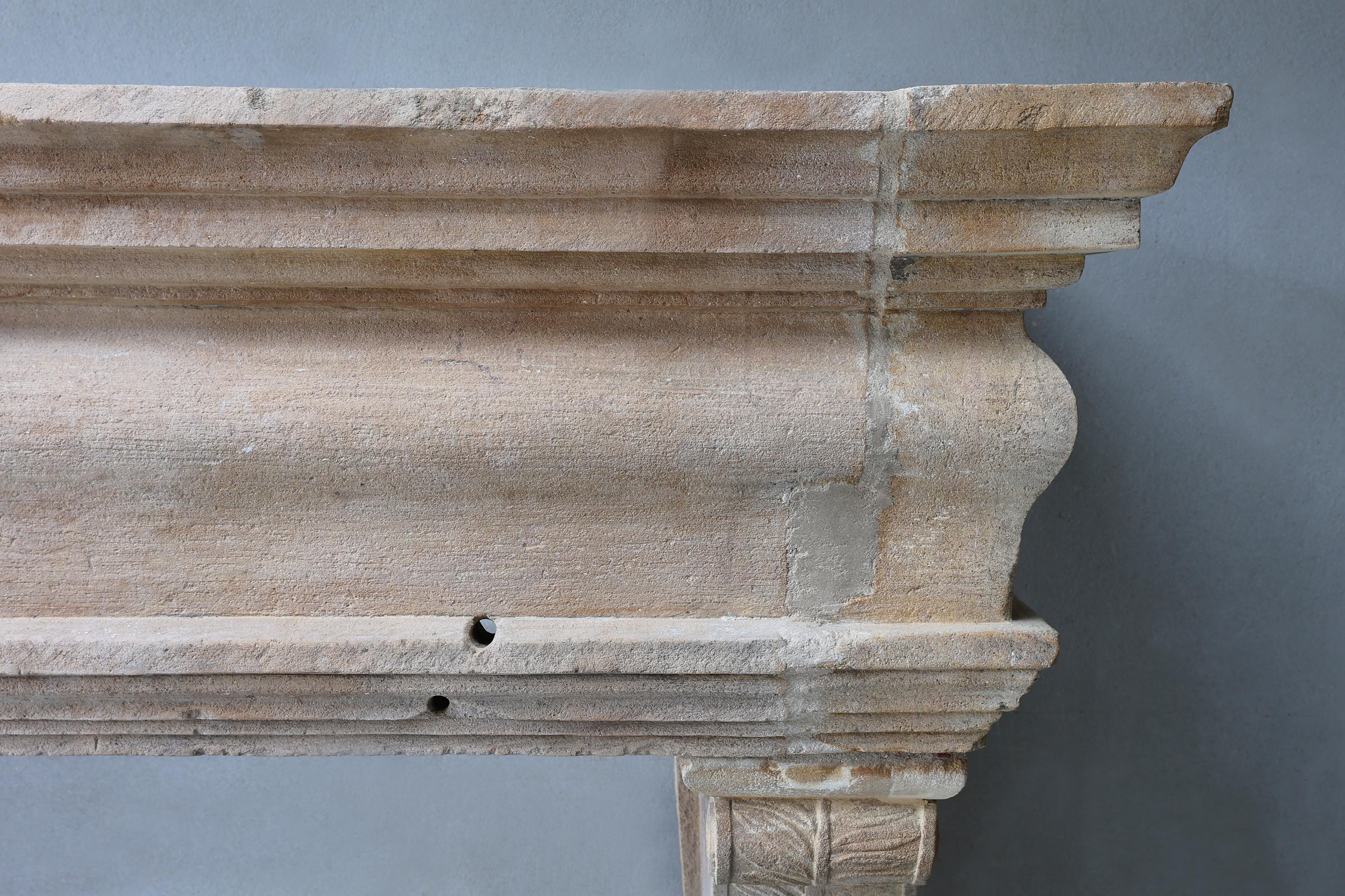 Other Antique Fireplace  18th Century  French Limestone  Renaissance