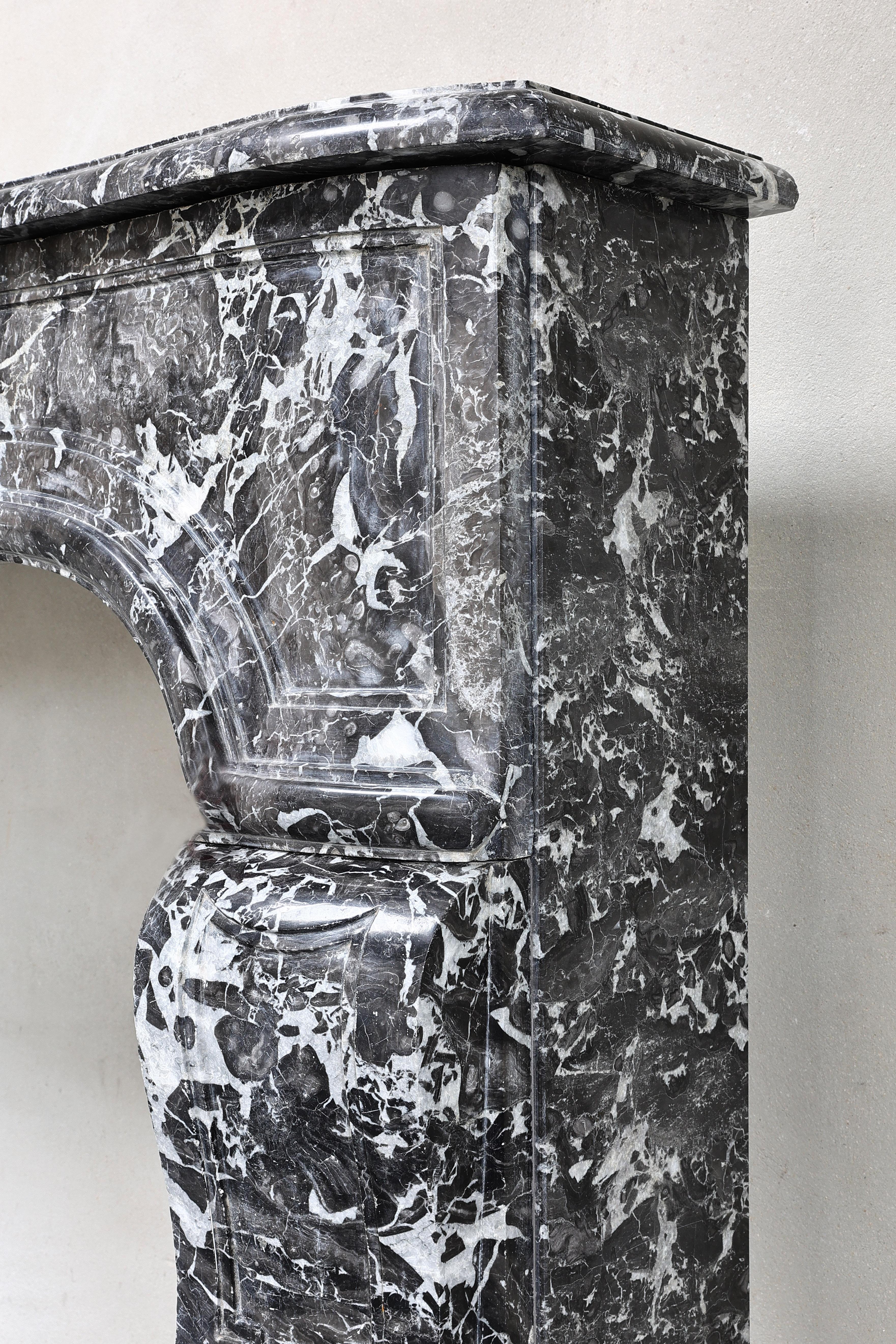 18th Century Fireplace of Saint Anna Marble from Belgium, in Louis XV Style For Sale 3