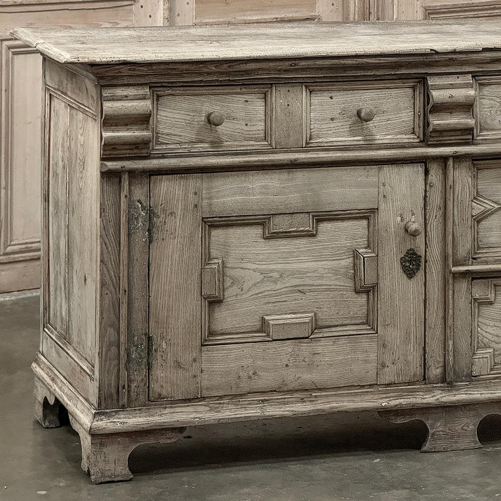 18th Century Flemish Neoclassical Credenza ~ Sideboard in Stripped Oak For Sale 5