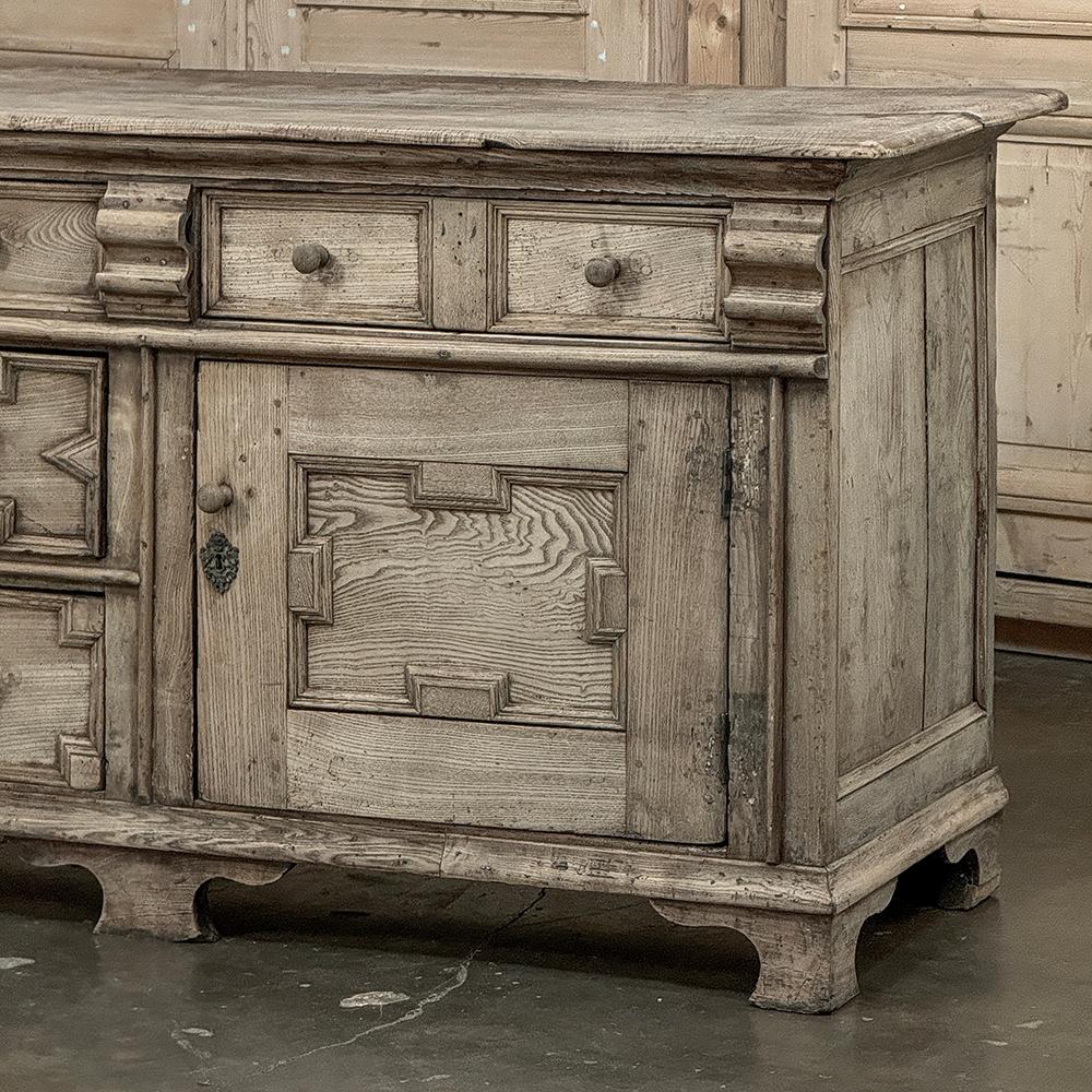 18th Century Flemish Neoclassical Credenza ~ Sideboard in Stripped Oak For Sale 8