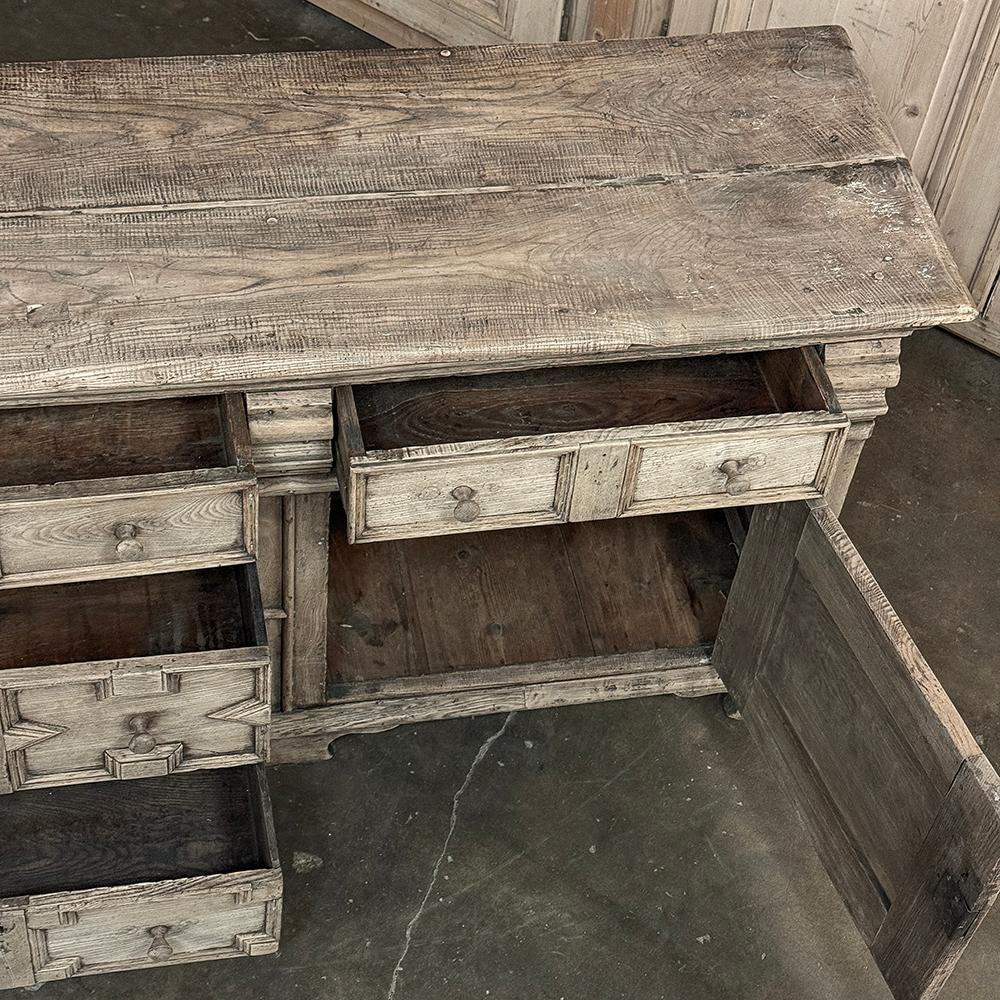 18th Century Flemish Neoclassical Credenza ~ Sideboard in Stripped Oak For Sale 2