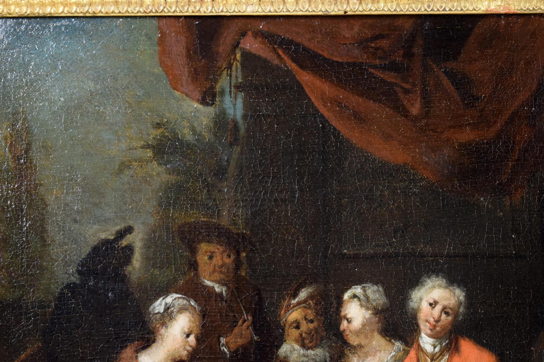 Peinture flamande du 18ème siècle, scène de banquet et de danse de Jan Baptist Lambrecht en vente 8