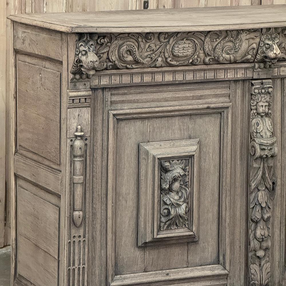 Hand-Carved 18th Century Flemish Renaissance Buffet For Sale