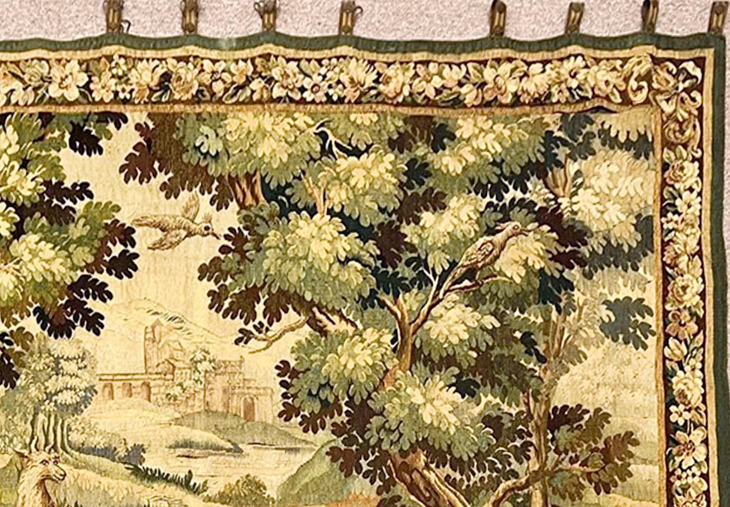 Flemish Verdue Wandteppich aus dem 18. (18. Jahrhundert) im Angebot