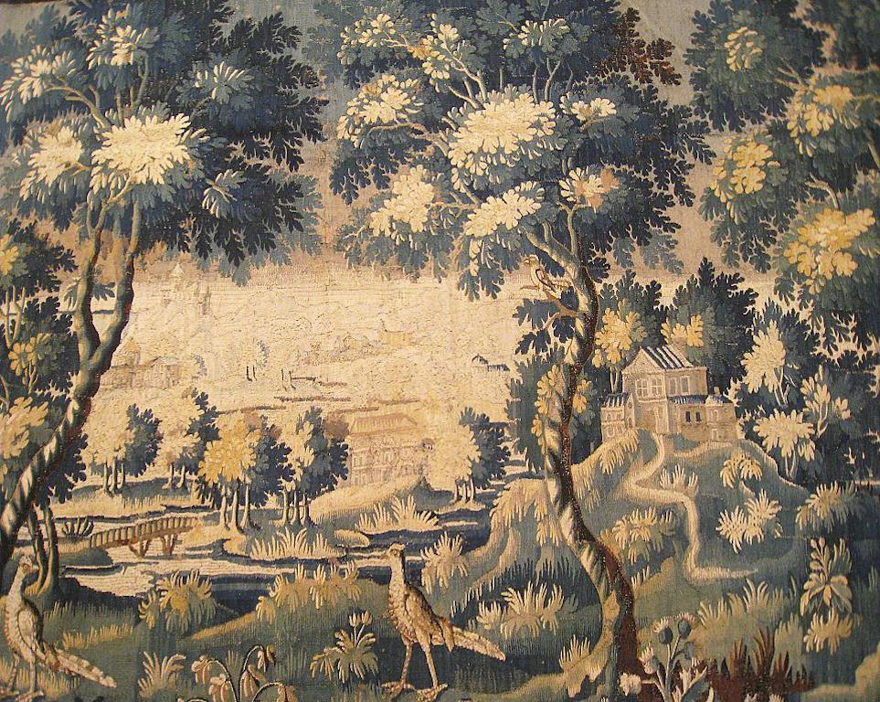 Européen Tapisserie de paysage flamande du 18ème siècle de Verdure en vente