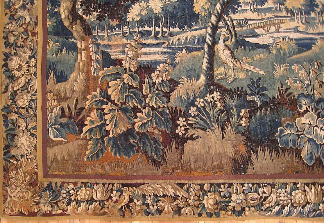 Flämischer Verdure-Landschaftsteppich aus dem 18. Jahrhundert (Handgewebt) im Angebot