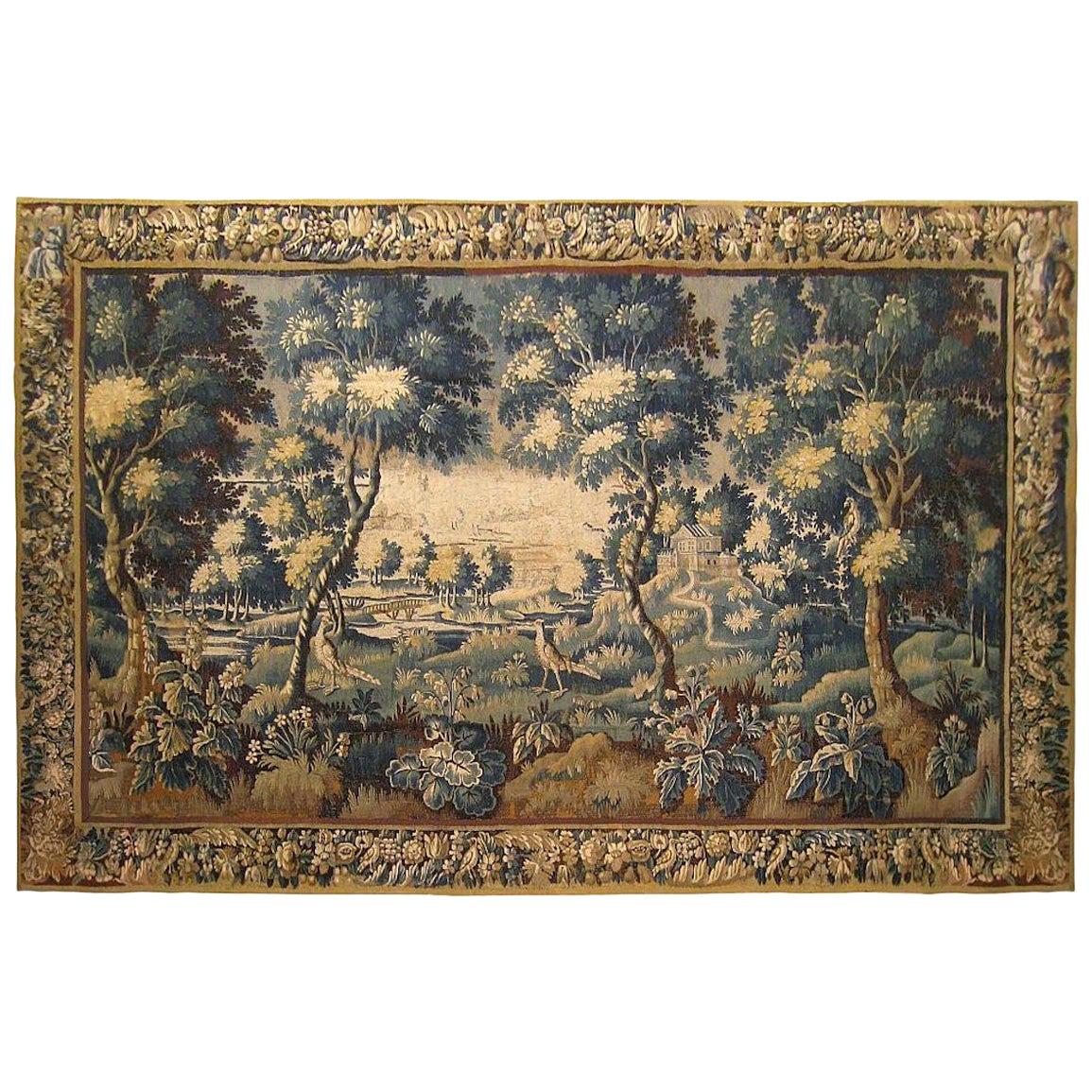 Tapisserie de paysage flamande du 18ème siècle de Verdure en vente