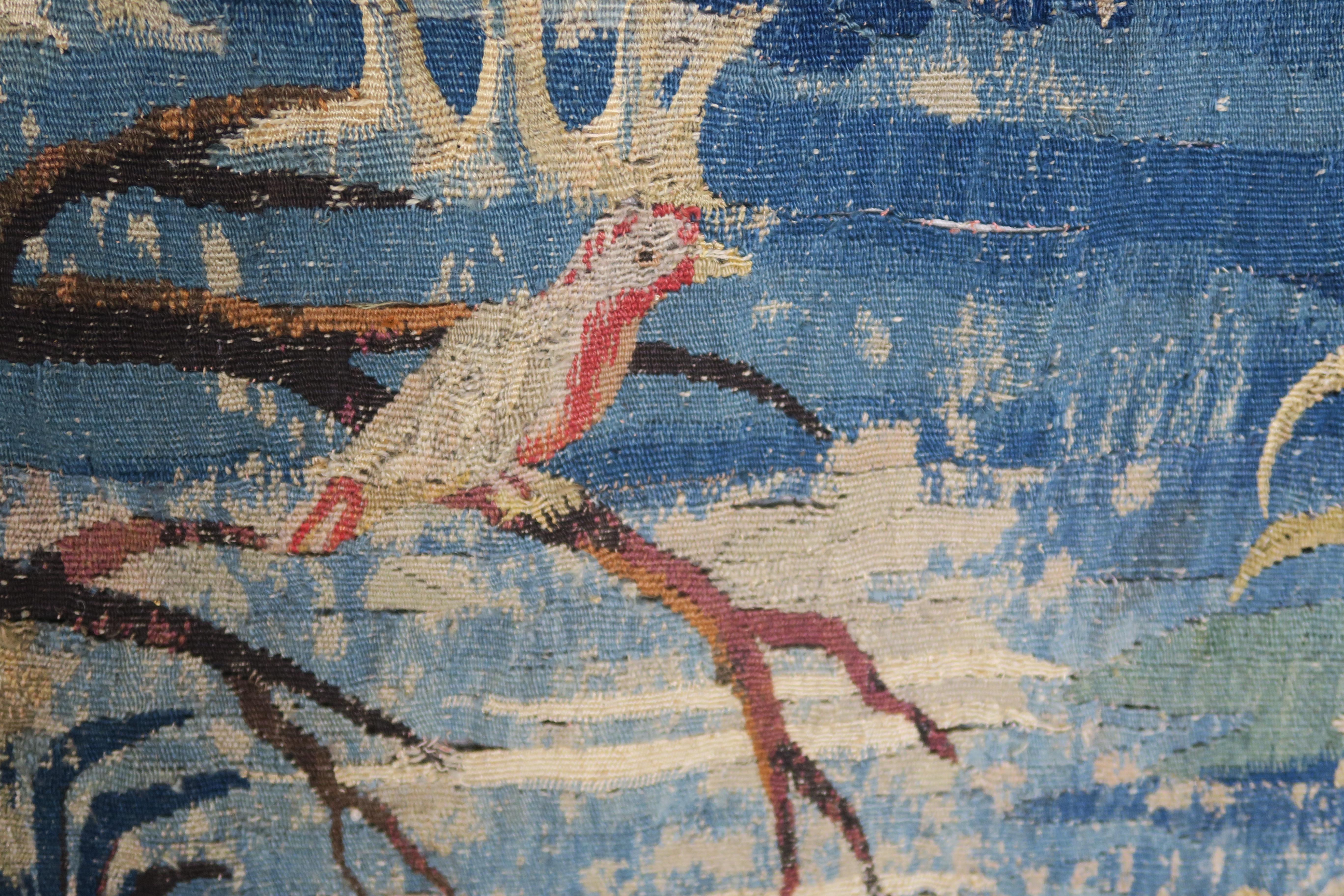 Belgian 18th Century Flemish Verdure Tapestry with Border