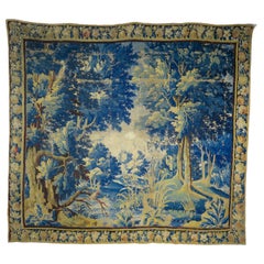 18th Century Flemish Verdure Tapestry with Border