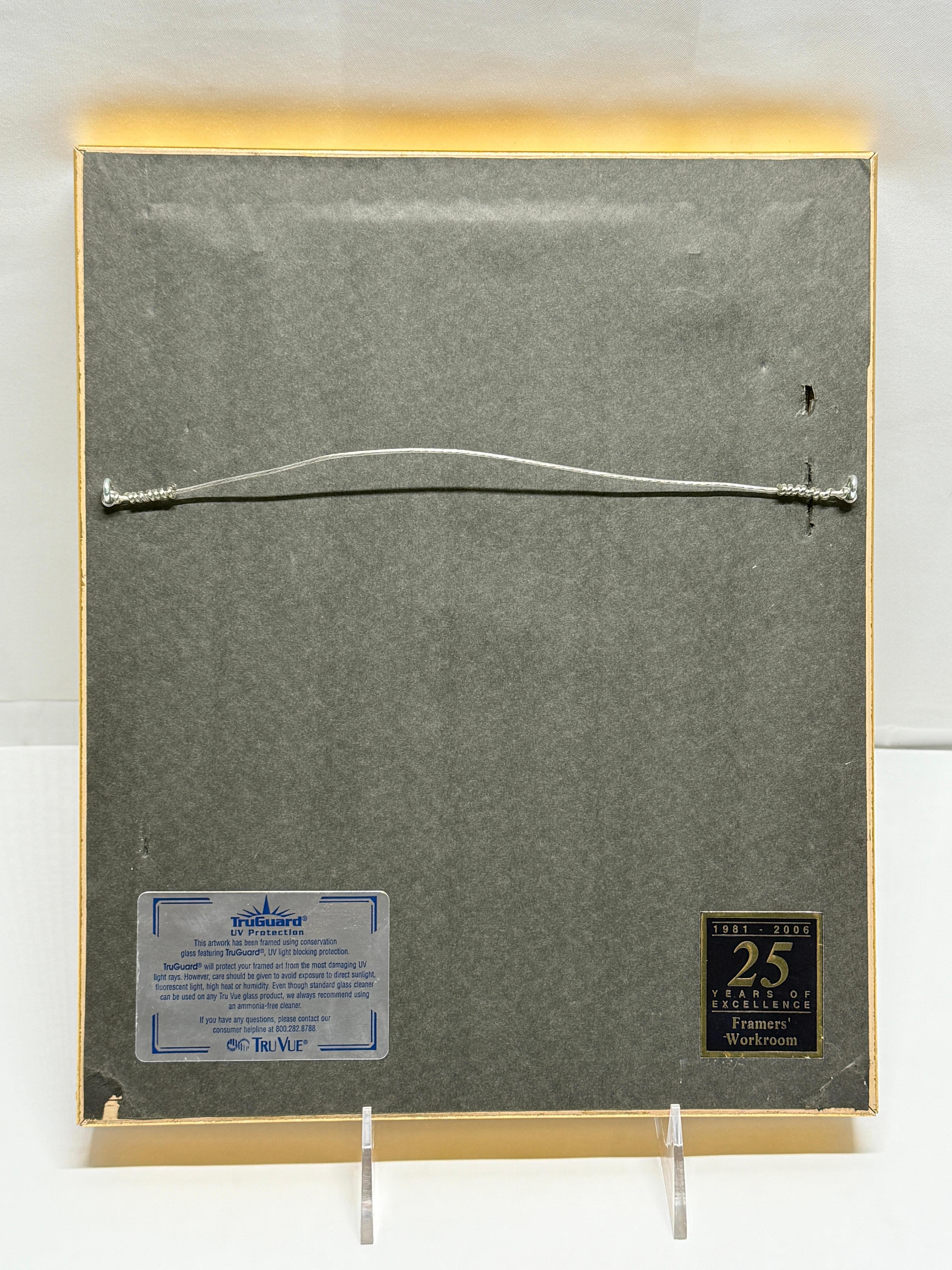 18. Jahrhundert, Blumenstrauß in neoklassischer Urne Radierung von P. Glazier (Vergoldetes Holz) im Angebot