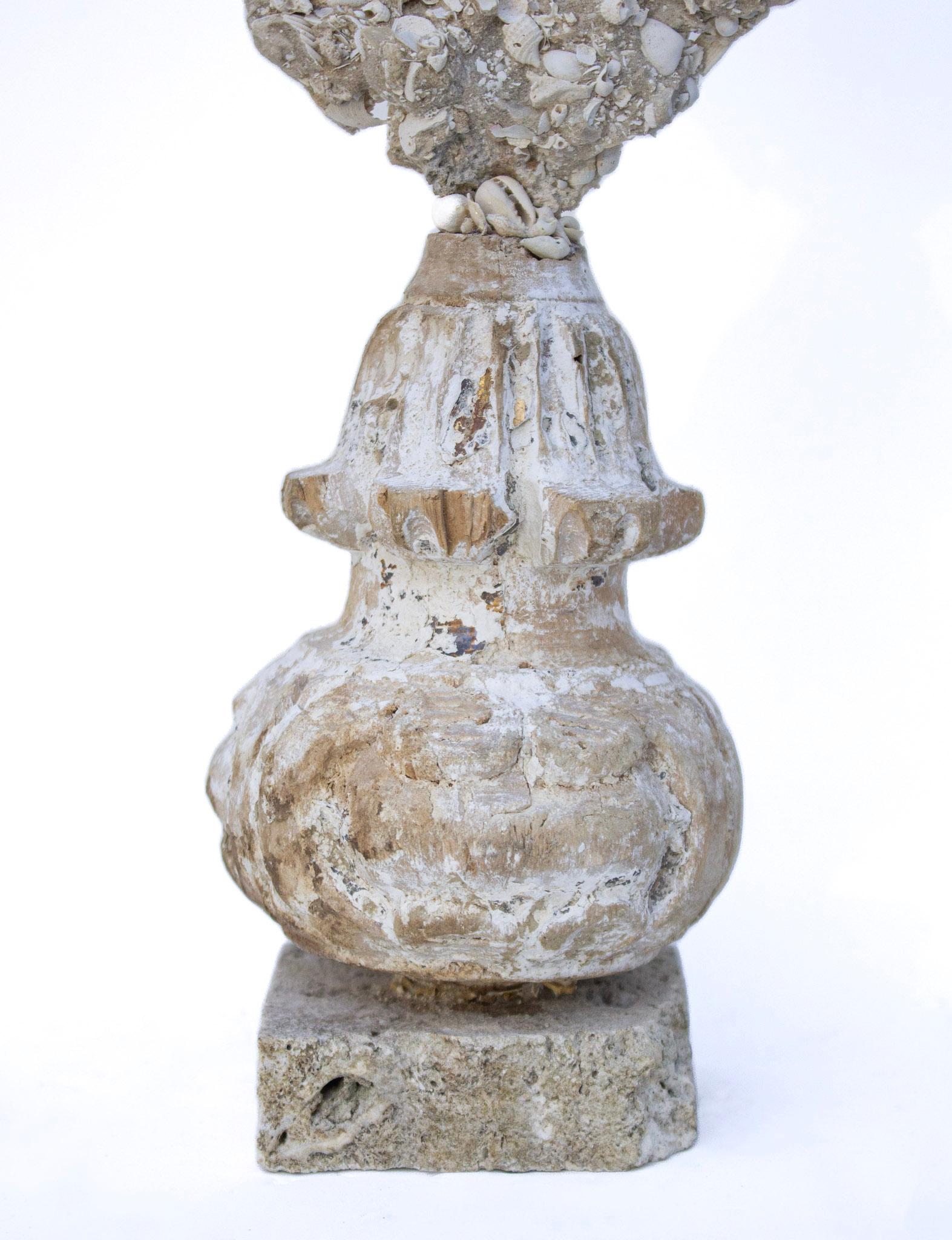 Italian 18th Century 'Florence Fragment' Base with Fossil Shells in Matrix For Sale
