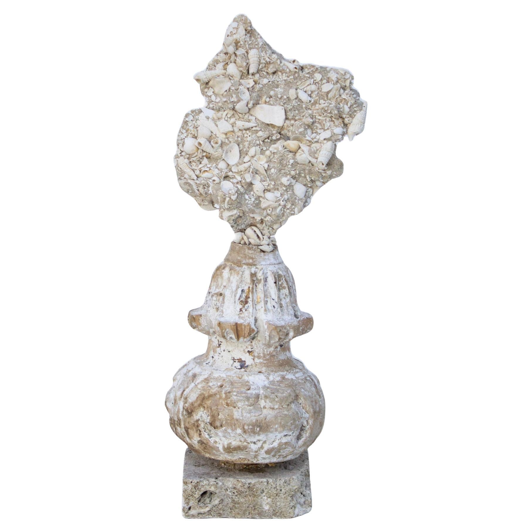 18th Century 'Florence Fragment' Base with Fossil Shells in Matrix For Sale