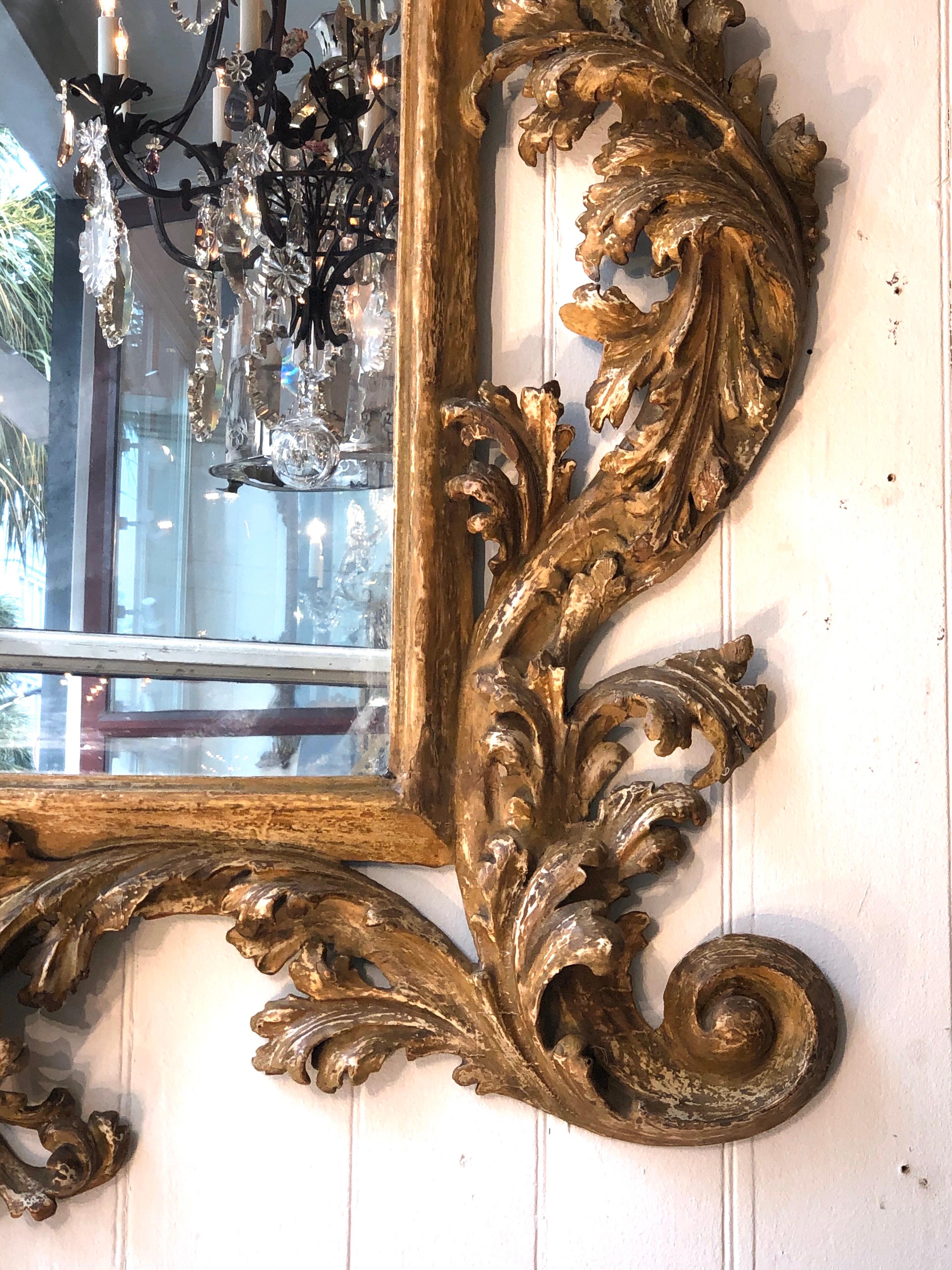 18th Century Florentine Mirror with an Elegant Worn Finish 5