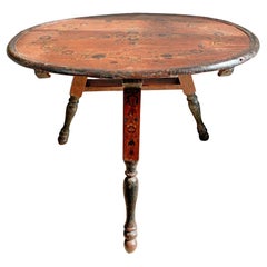 18th Century Folk Art Painted Table