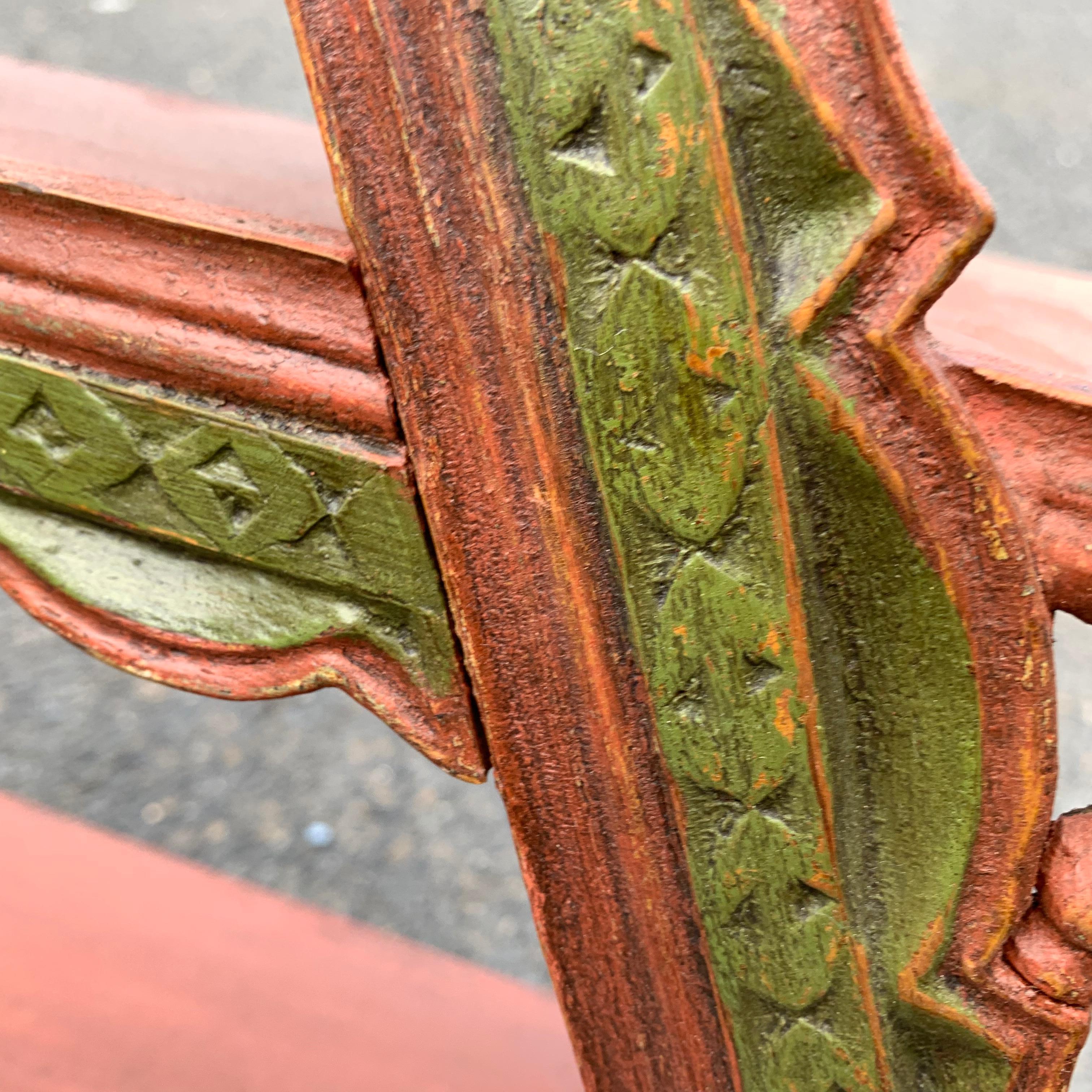 18th Century Folk Art Wall Shelf, Island of Amager, Denmark For Sale 5