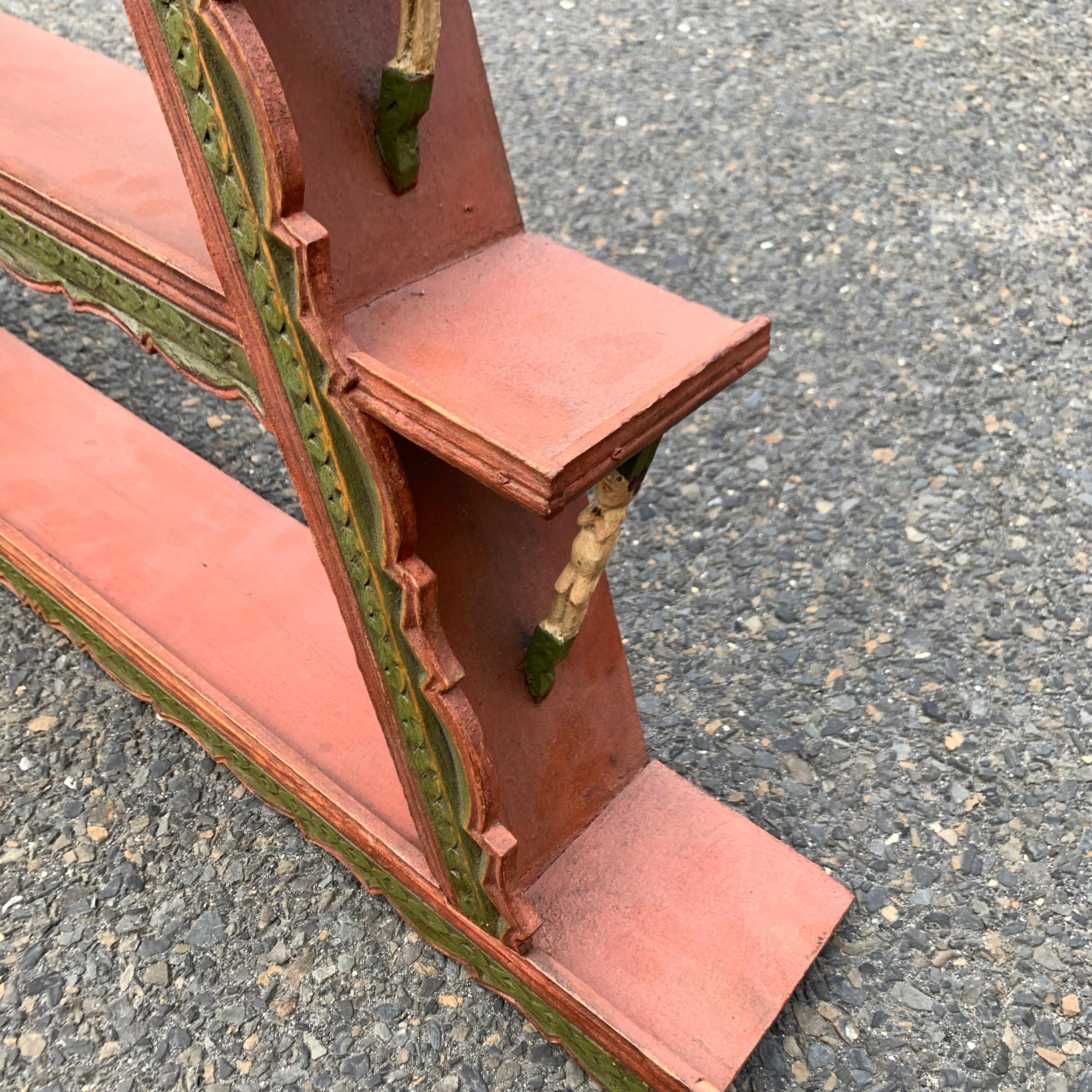 18th Century Folk Art Wall Shelf, Island of Amager, Denmark For Sale 12