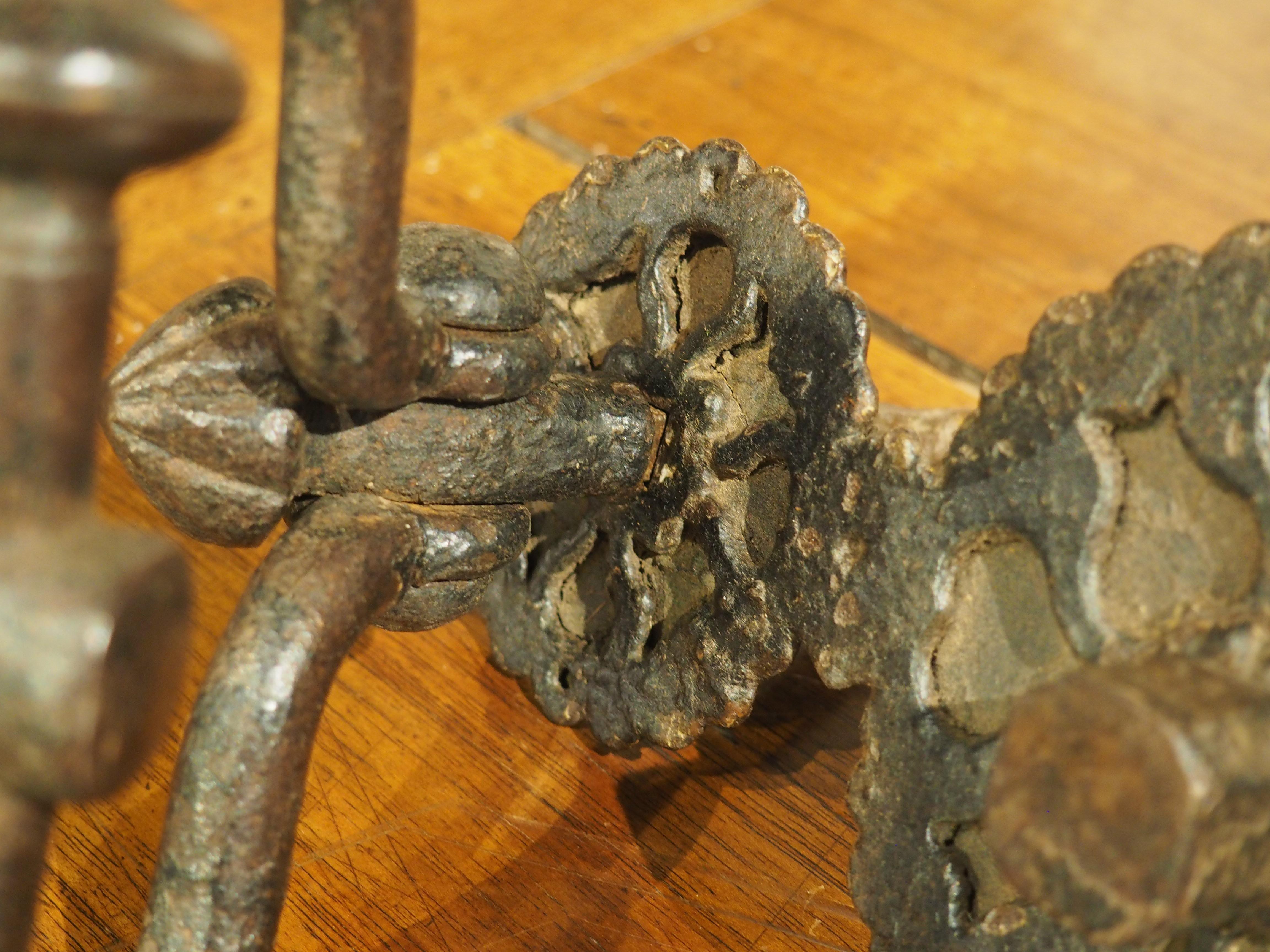 18th Century Forged Iron Door Knocker from France 5
