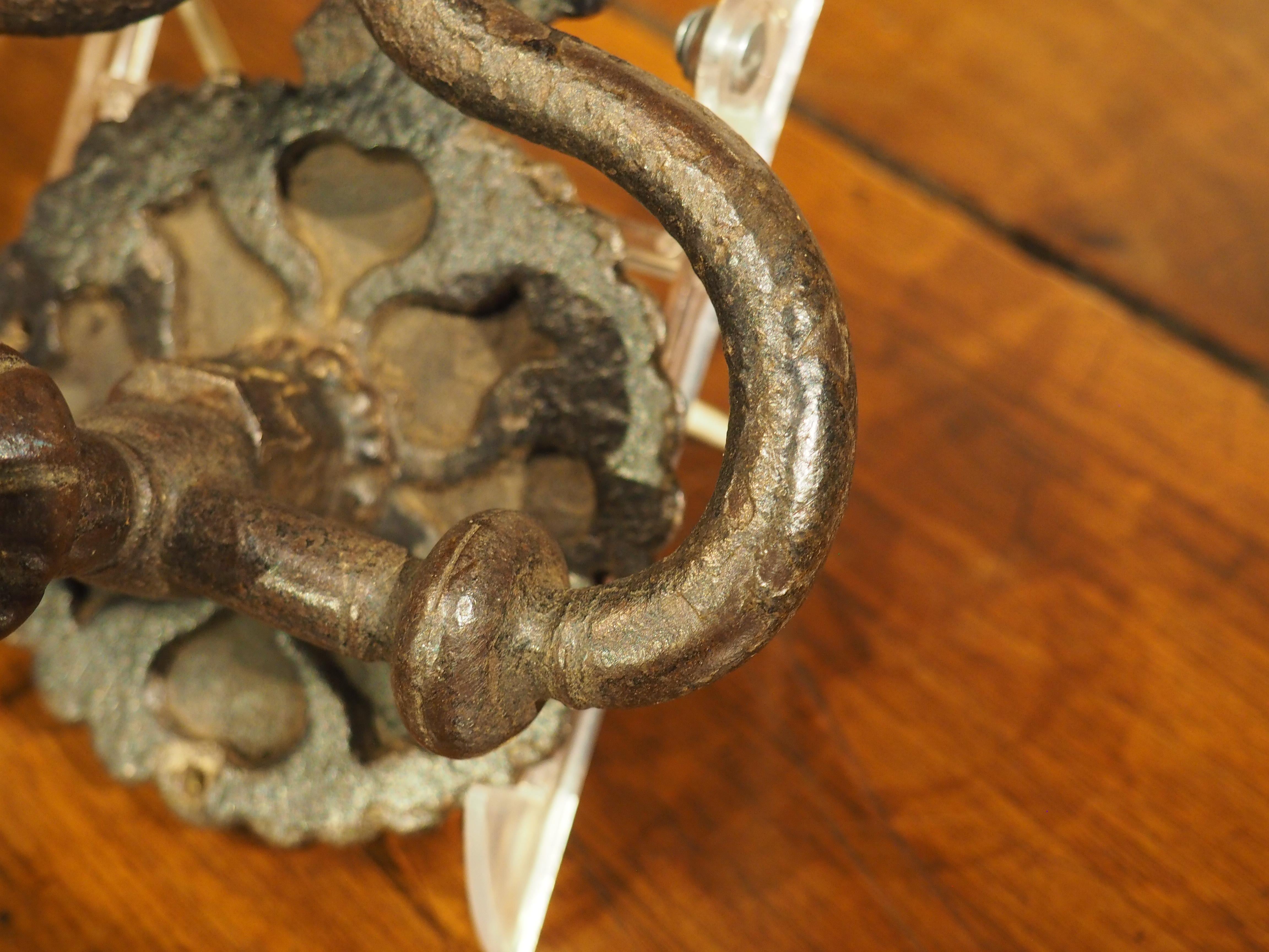French 18th Century Forged Iron Door Knocker from France