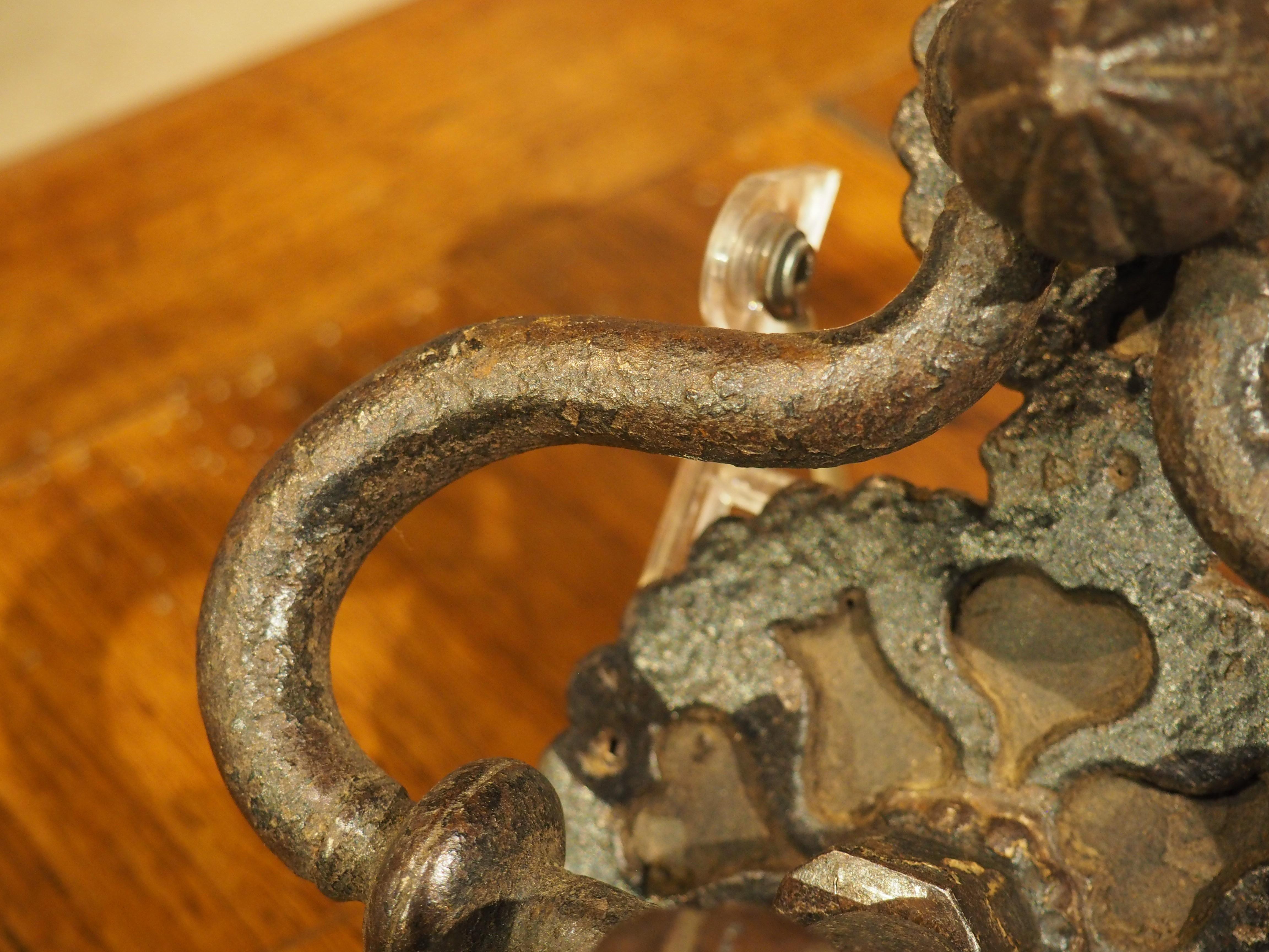 18th Century and Earlier 18th Century Forged Iron Door Knocker from France