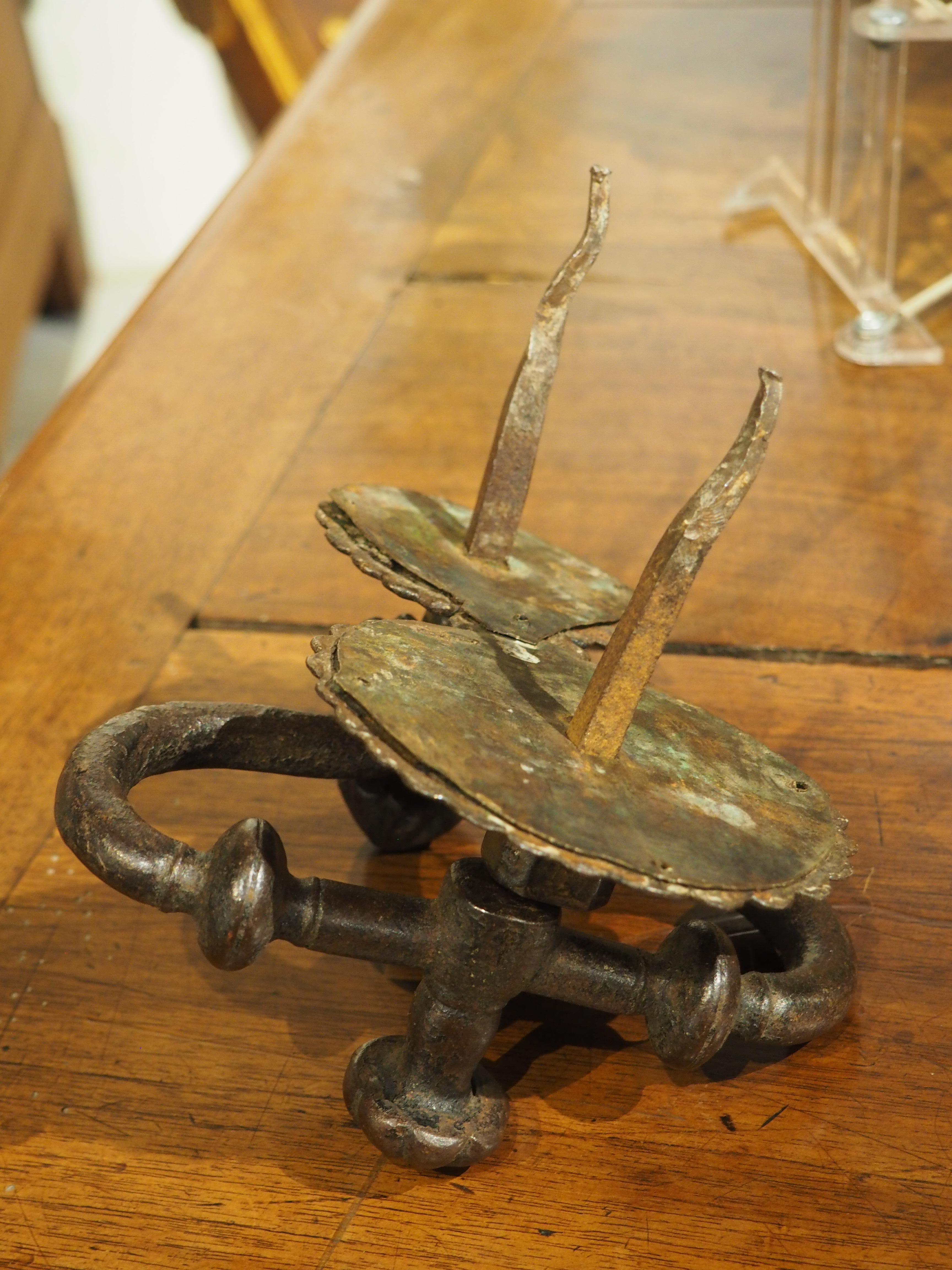 18th Century Forged Iron Door Knocker from France 2