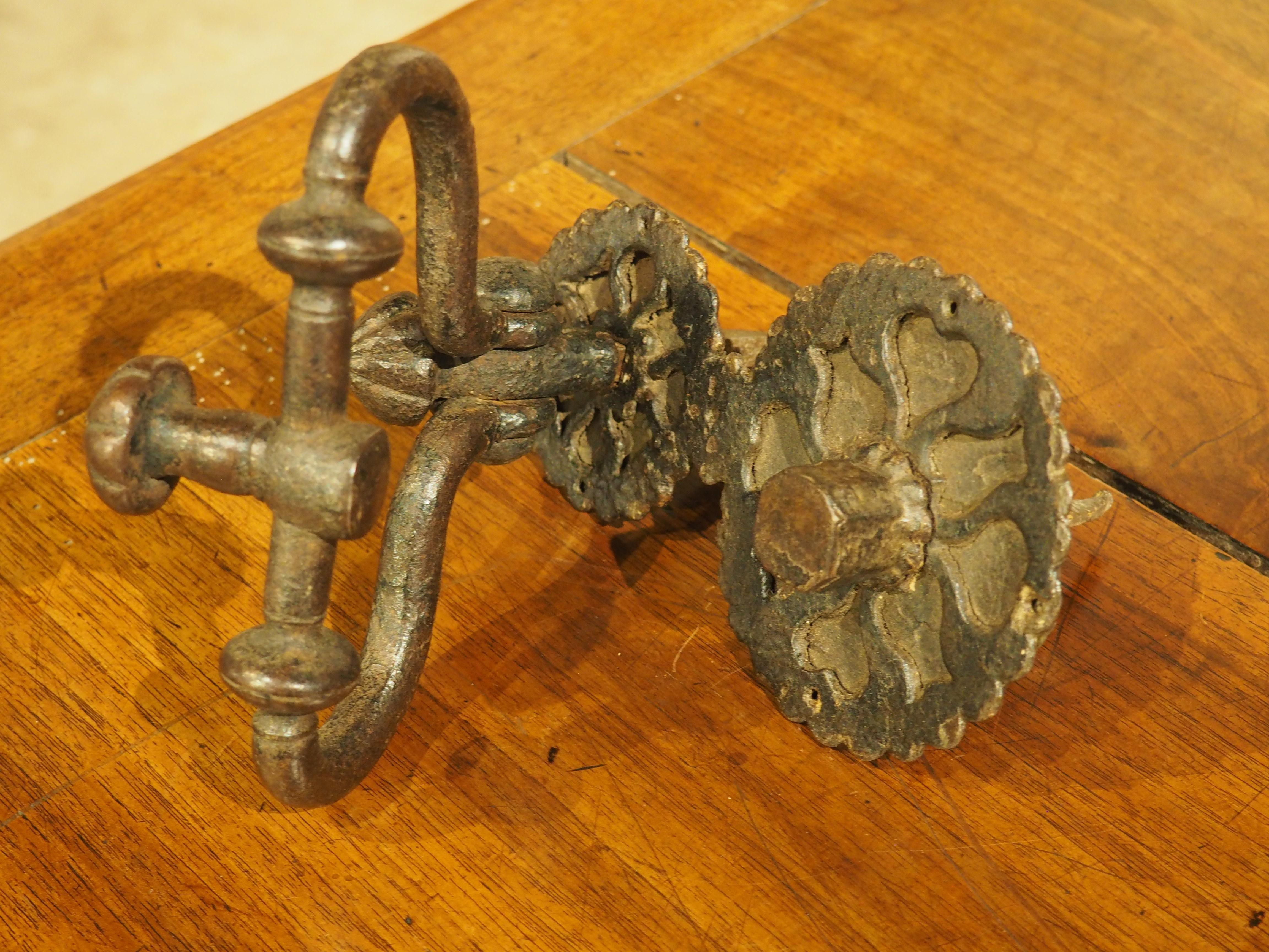 18th Century Forged Iron Door Knocker from France 3