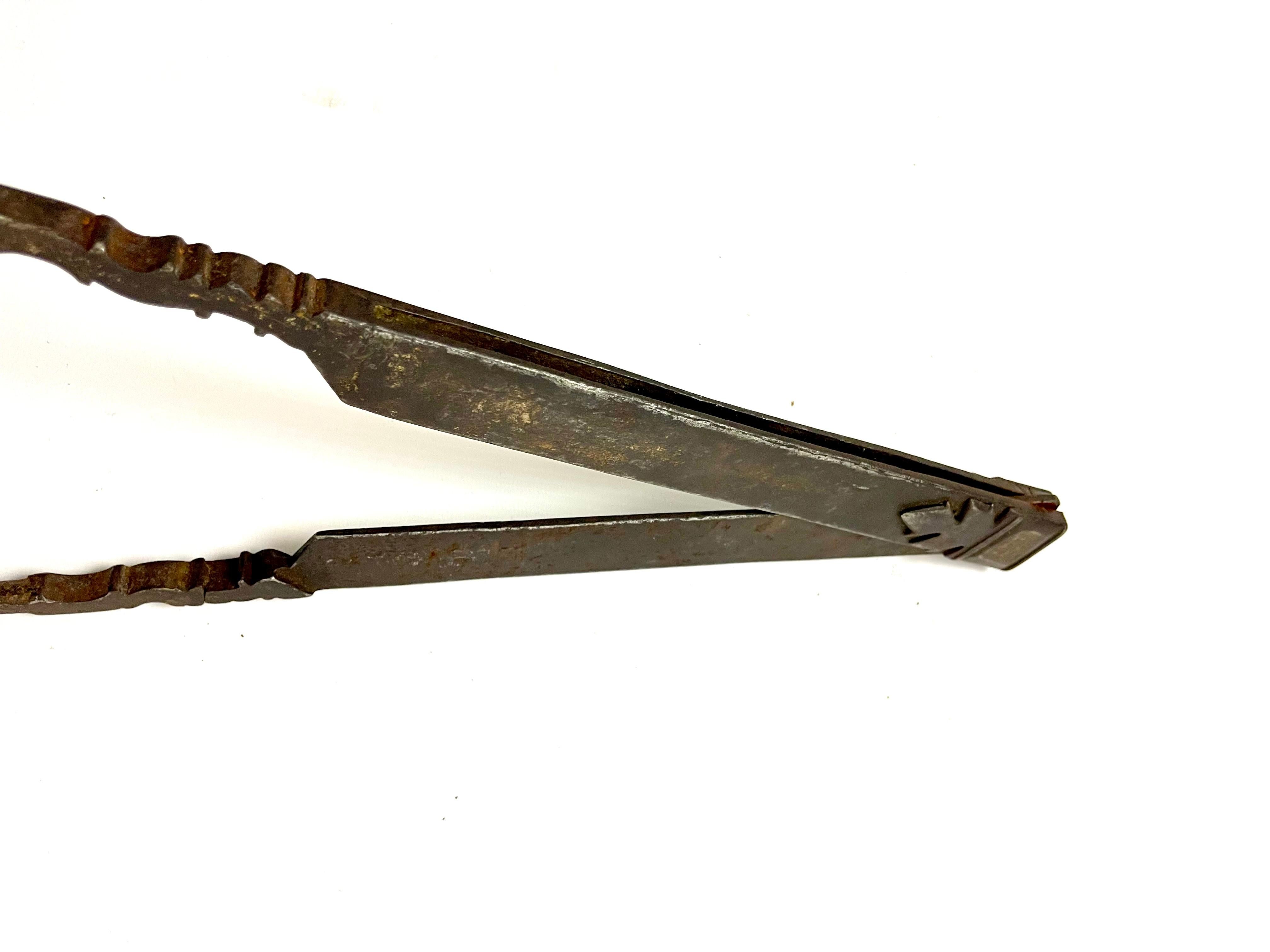 18th Century Forged Steel Masonic Compass – A Rare Tool of Master Builders and F For Sale 5