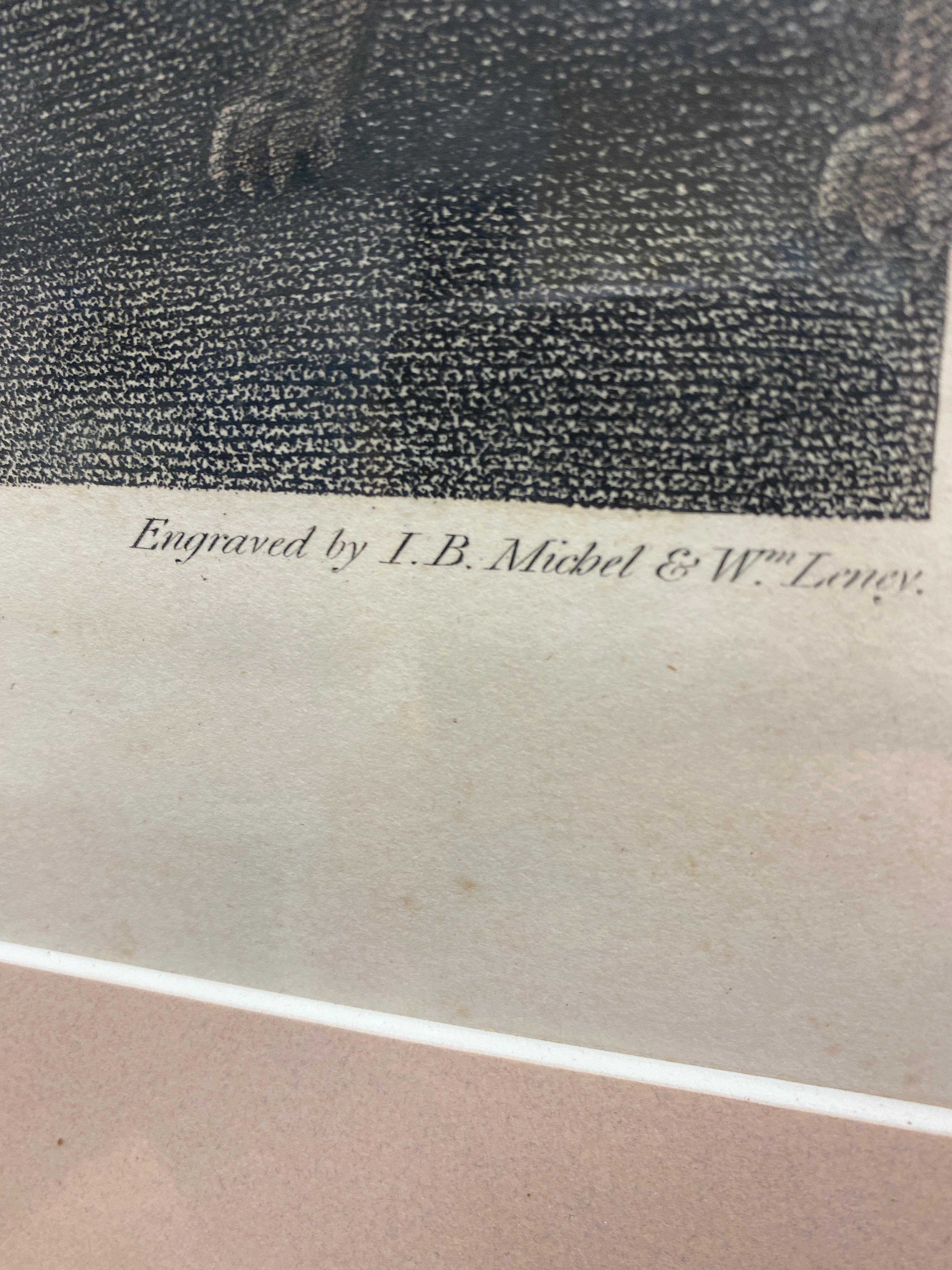 Paper 18th Century Framed Engraving of Scene from Shakespeares 