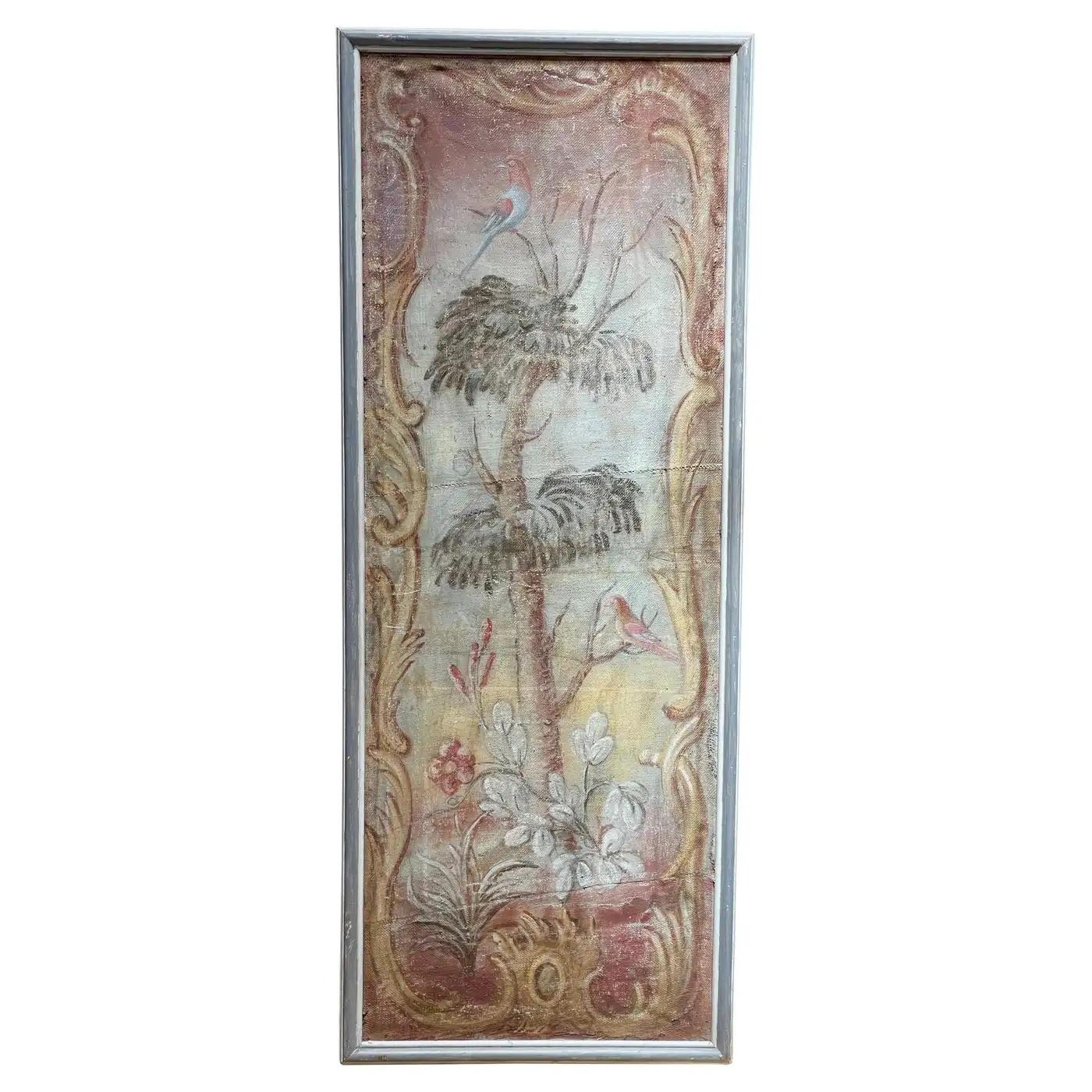 Wood 18th Century Framed French Screen Panel For Sale