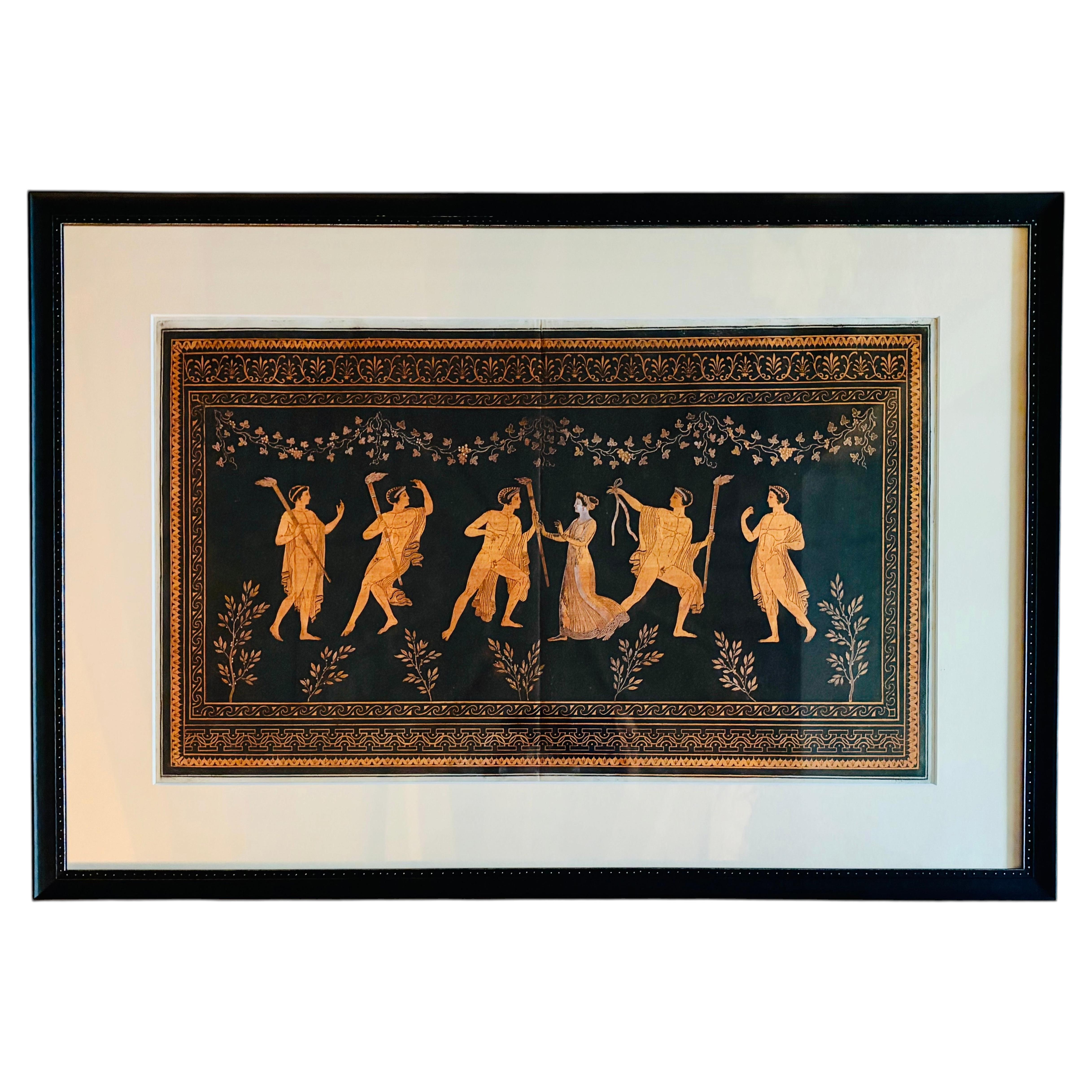 18th Century Framed Greco-Roman Engraving Pierre Francois Hugues D'Hancarville