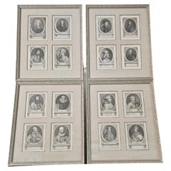 Litografie incorniciate del XVIII secolo di uomini importanti - 21 disponibili. $895 ciascuno.