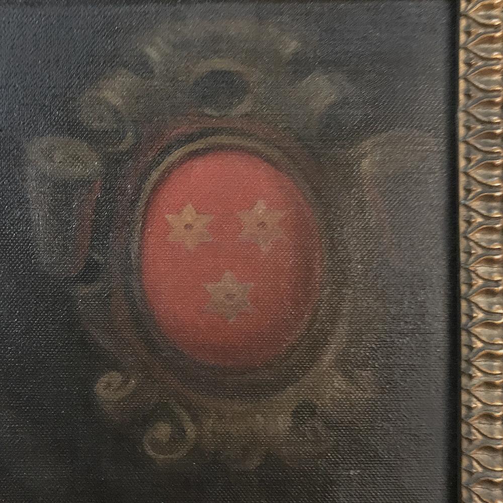 18th Century Framed Oil Portrait on Canvas In Good Condition In Dallas, TX