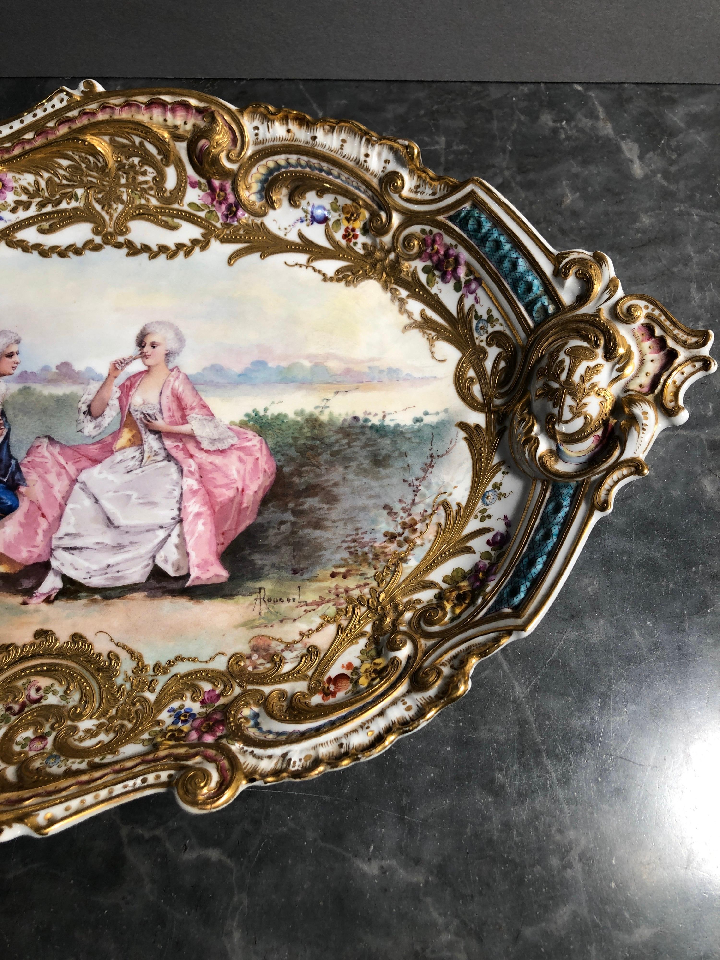 18th Century France Louis XV Porcelain Sévres Dish, 1758 In Good Condition In Roma, RM