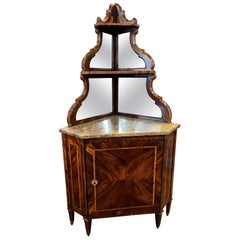 18th Century France Louis XVI Kingwood Cabinet Inlay with Marble Top 1700
