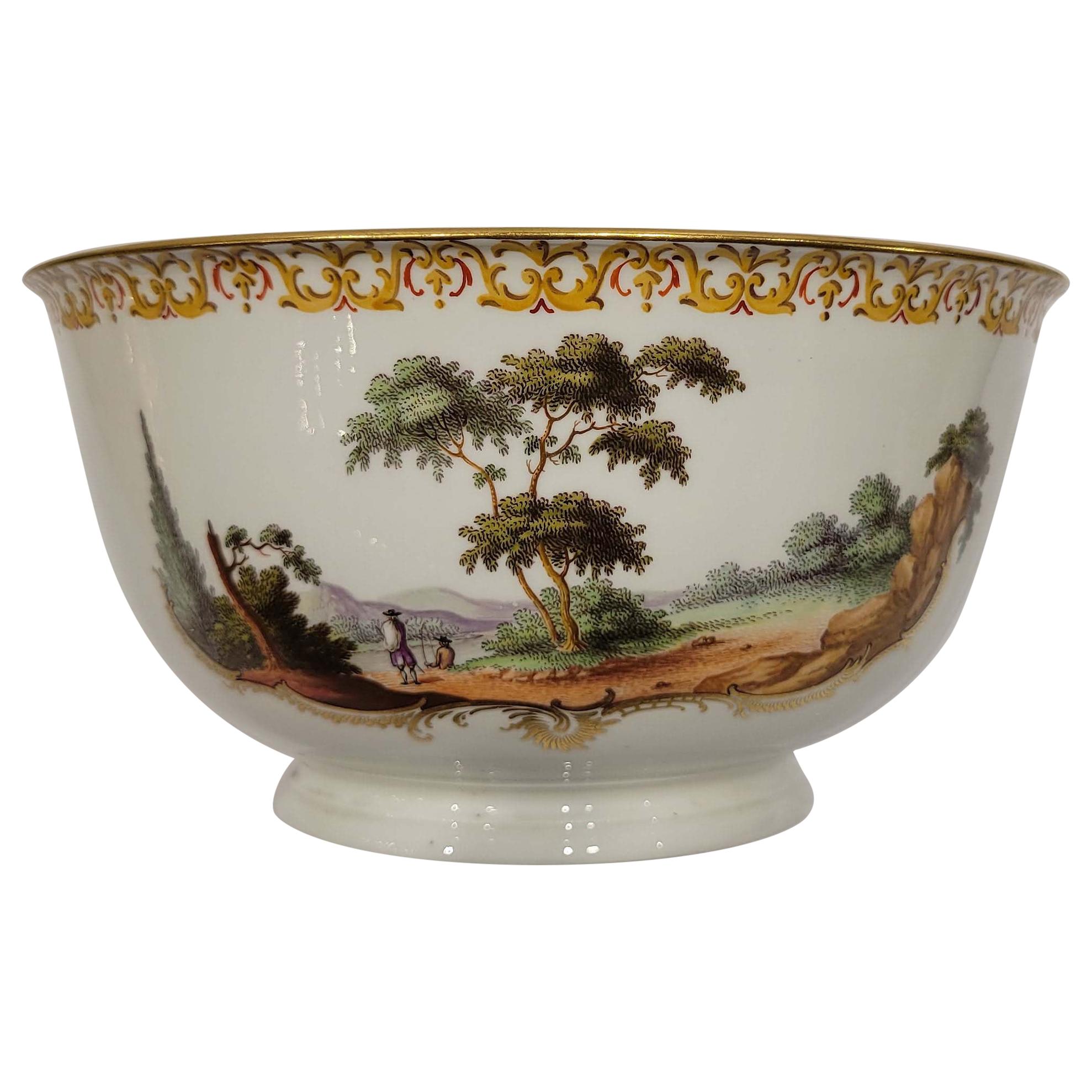 18th Century Frankenthal Hard Paste Porcelain Bowl
