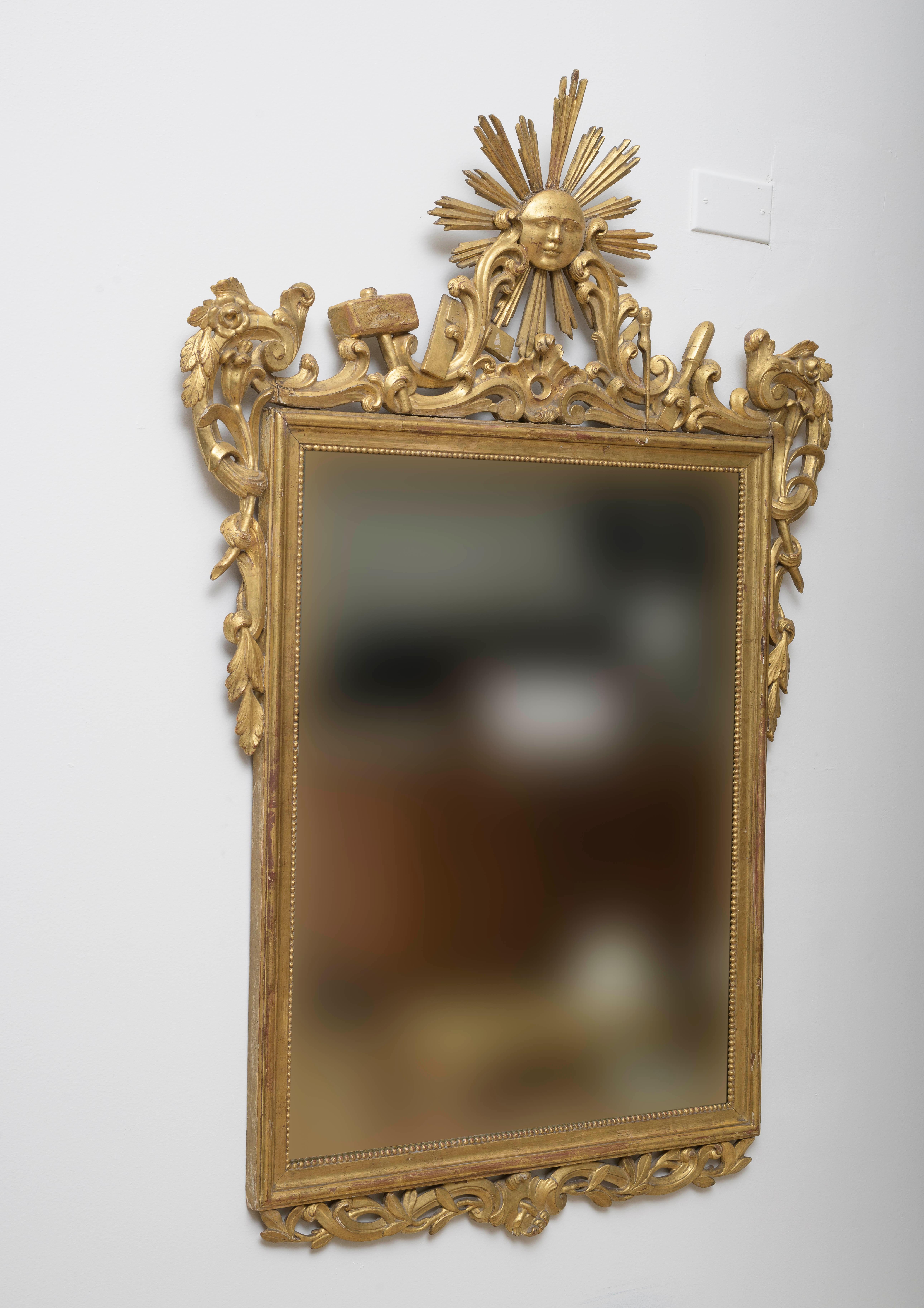 XVIIIe siècle Miroir franc-maçon du 18e siècle en vente