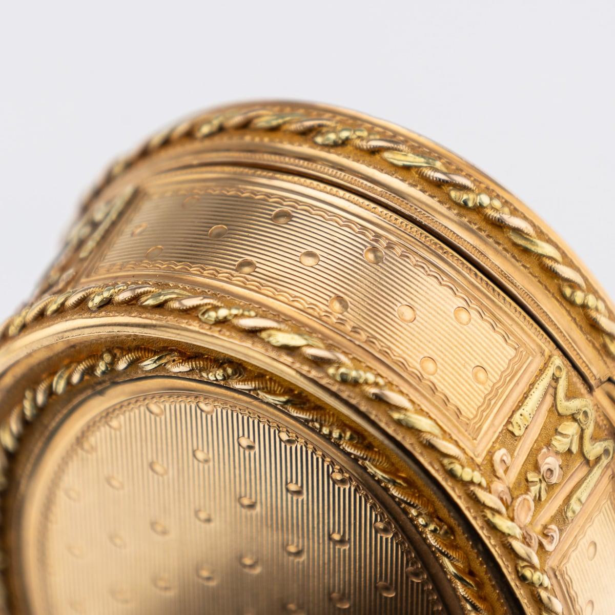 18th Century French 18K Three-Colour Gold Snuff Box, Nicolas Marguerit c.1770 For Sale 14