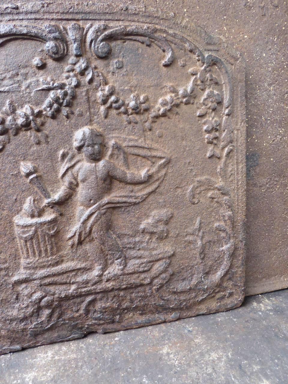 18th Century French 'Allegory of Love' Fireback In Good Condition In Amerongen, NL