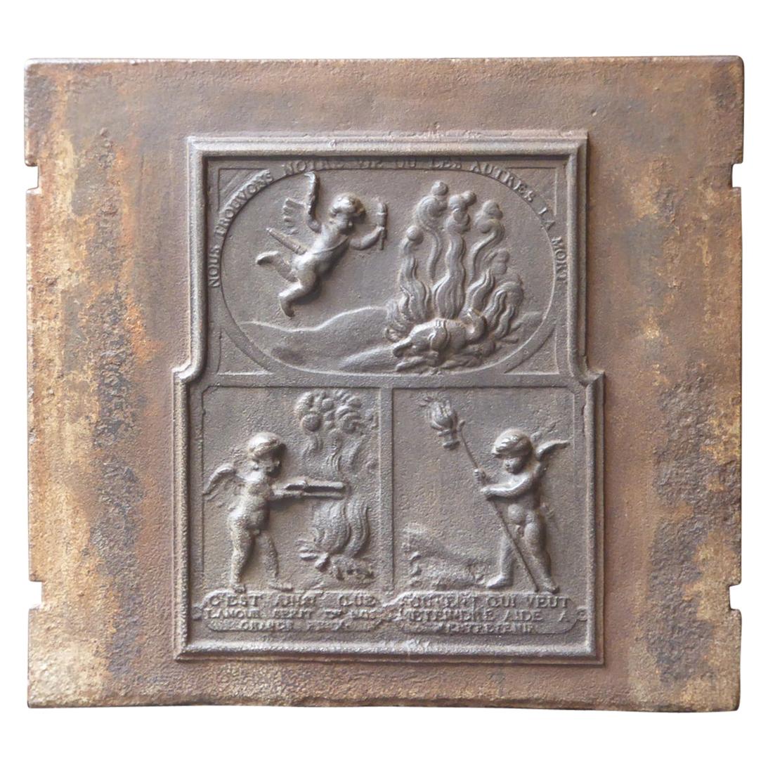 18th Century French 'Allegory of Love' Fireback / Backsplash For Sale