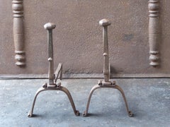 18th Century French Andirons or Firedogs