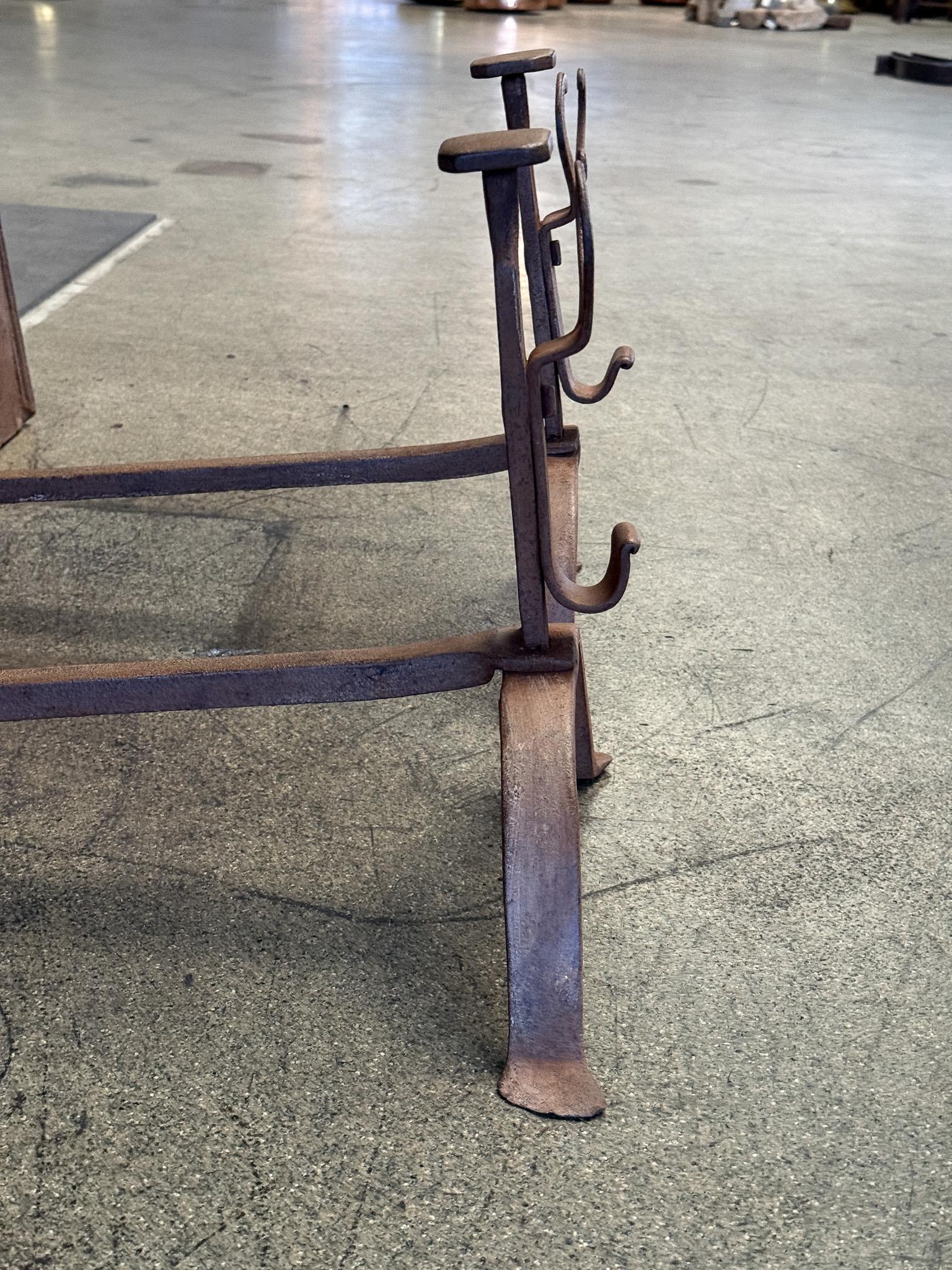 18th Century French Andirons or Firedogs, Louis XV Period For Sale 13