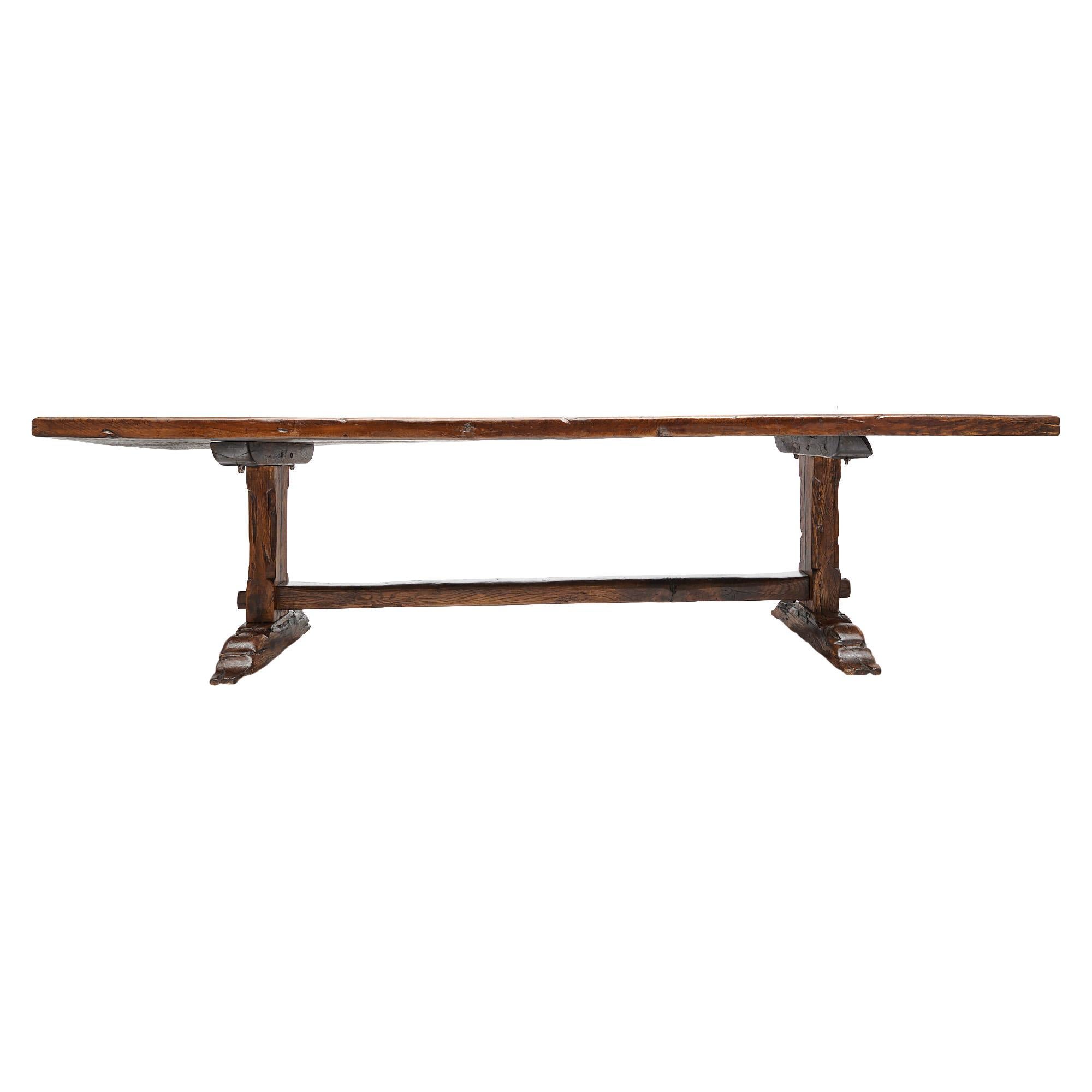 Français Table de ferme Antique French du 18ème siècle en vente