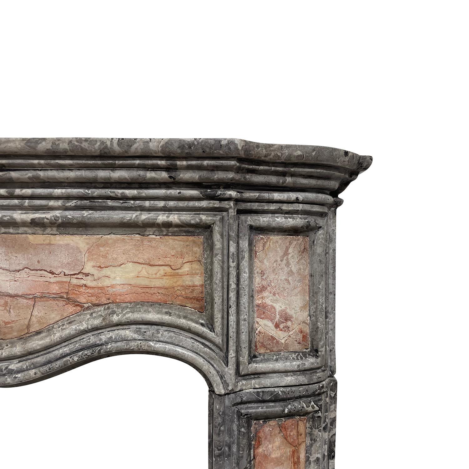 18th Century French Louis XIV Antique Marble Fireplace Mantel For Sale 2