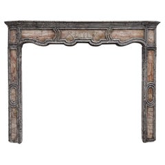 18th Century French Louis XIV Used Marble Fireplace Mantel