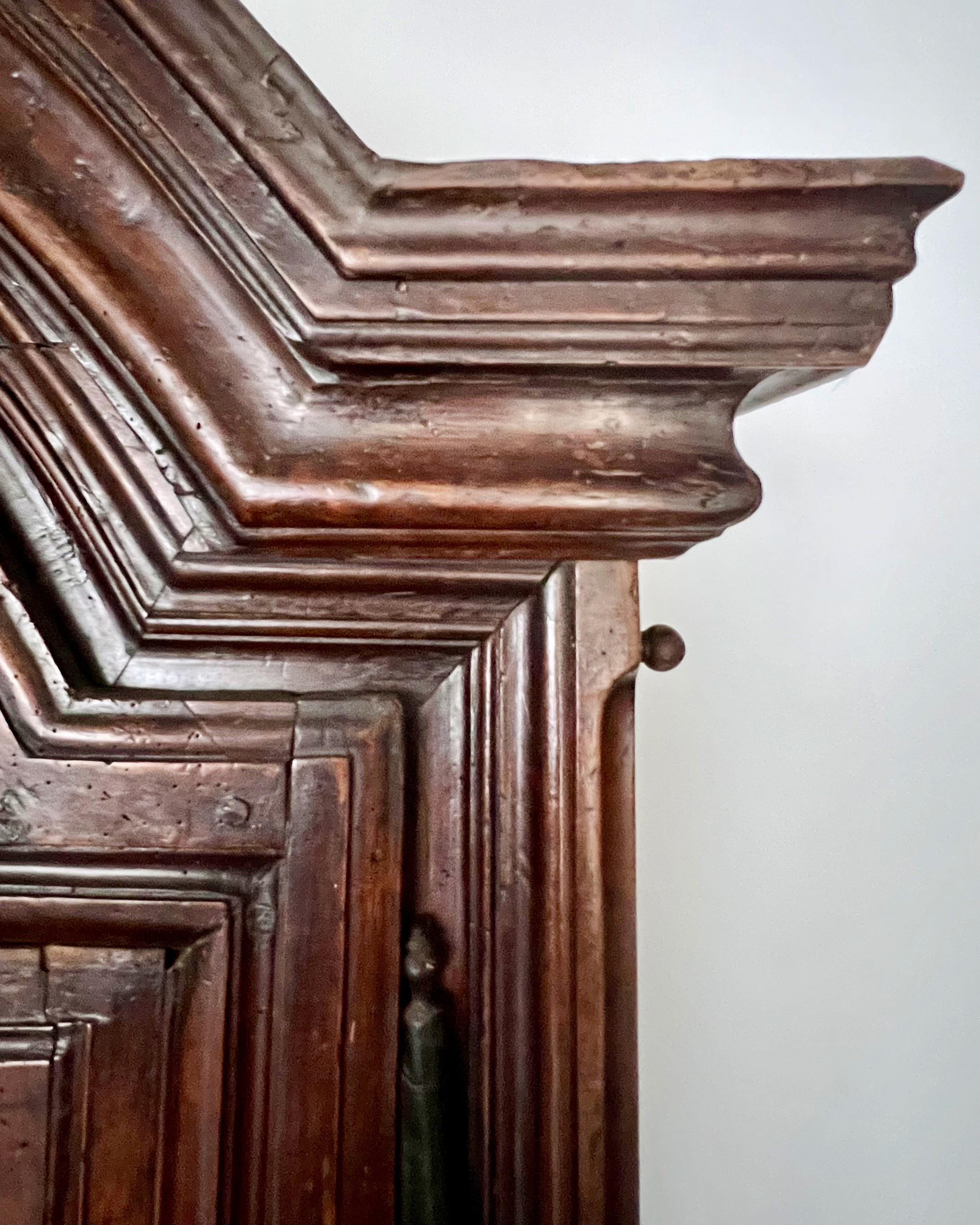 Hand-Carved 18th Century, French, Armoire in Walnut For Sale