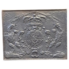 Plaque de cheminée / crédence du 18ème siècle « Arms of Lorraine », période Louis XV