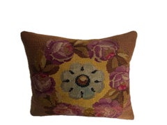 18th Century French Aubusson Floral Tapestry Pillow