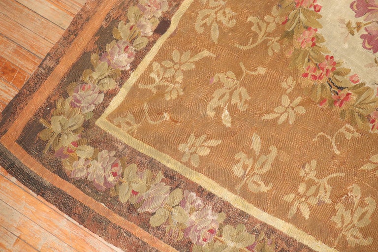Wool 18th Century French Aubusson For Sale