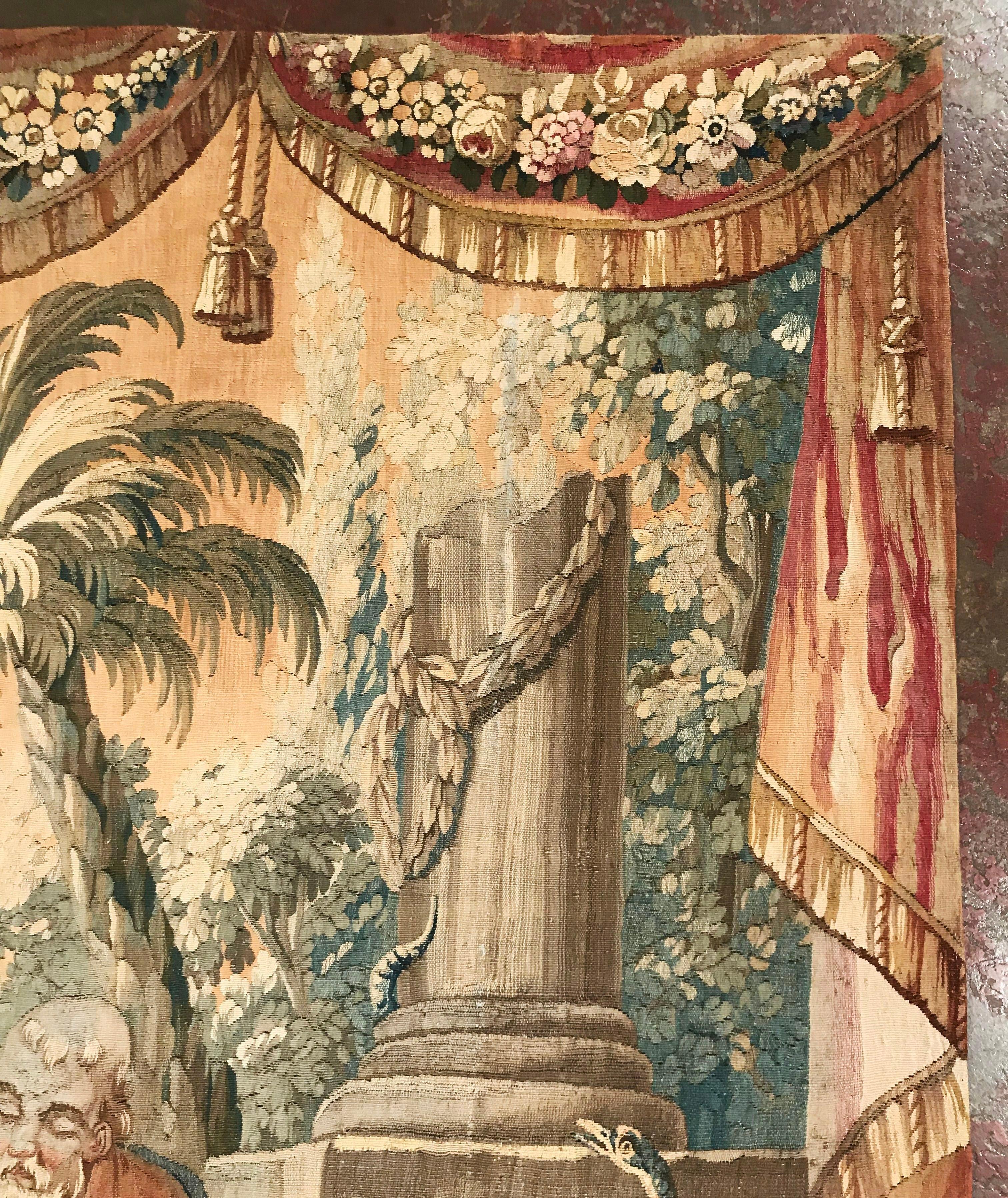 18th Century French Aubusson Mythological and Scenic Tapestry Composition 1