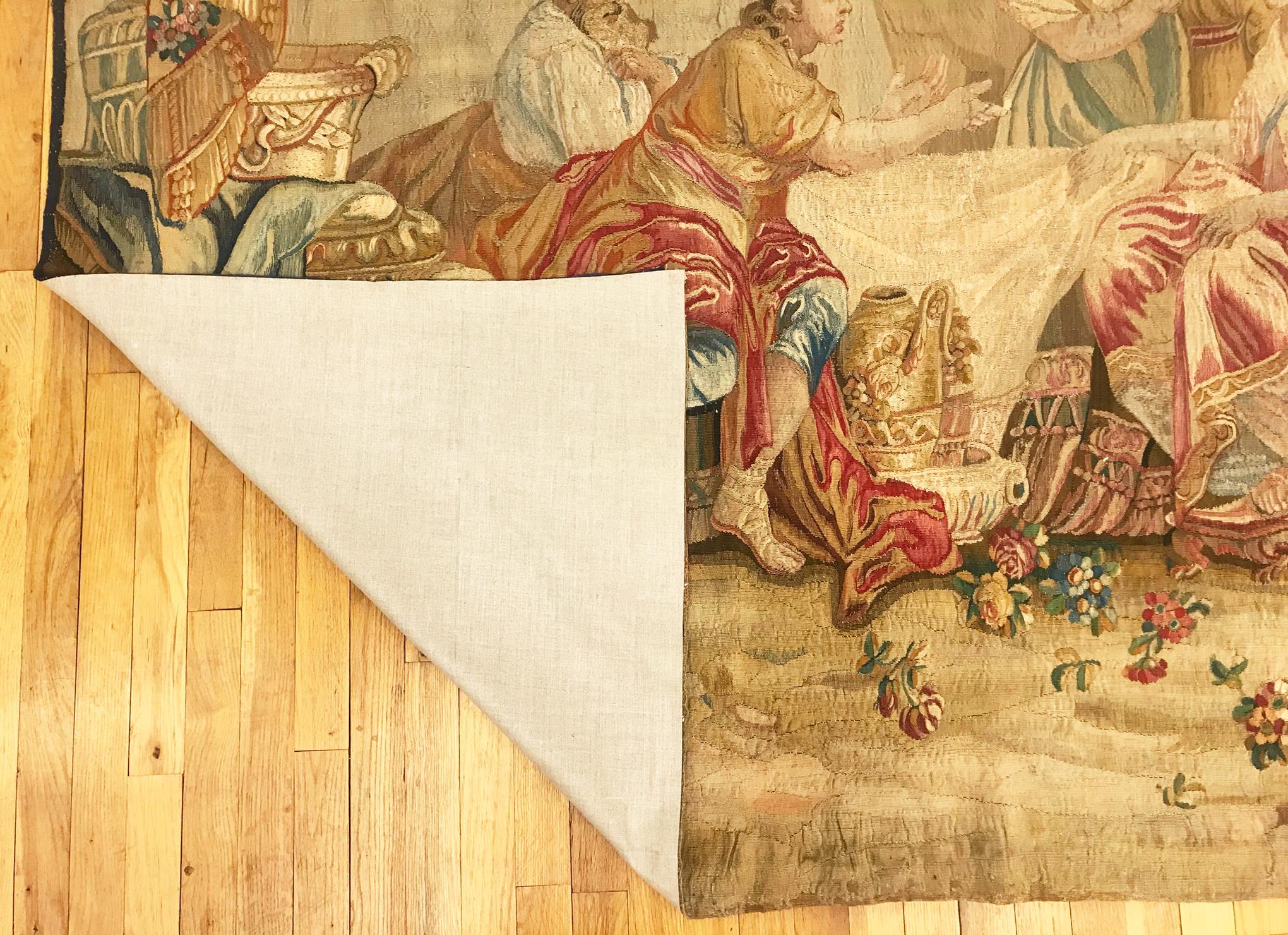 18th Century French Aubusson Mythological Tapestry, with Telemachus & Calypso For Sale 5